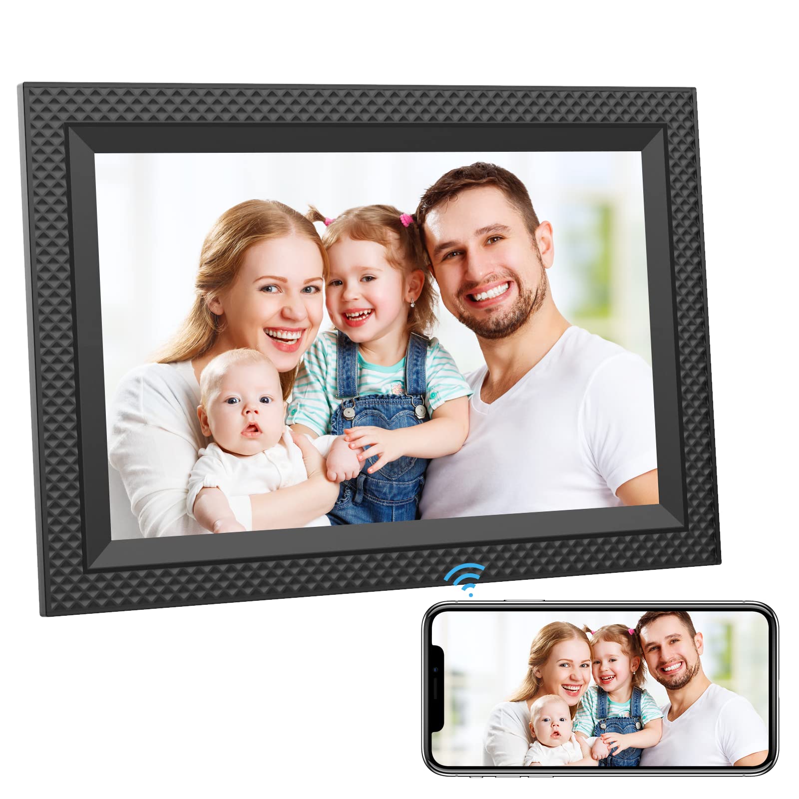 Forc 10.1 Inch Smart Wifi Digital Photo Frame, Digital Picture Frame, Built In 16Gb Storage, Ips Touch Screen, Auto Rotate, Slid