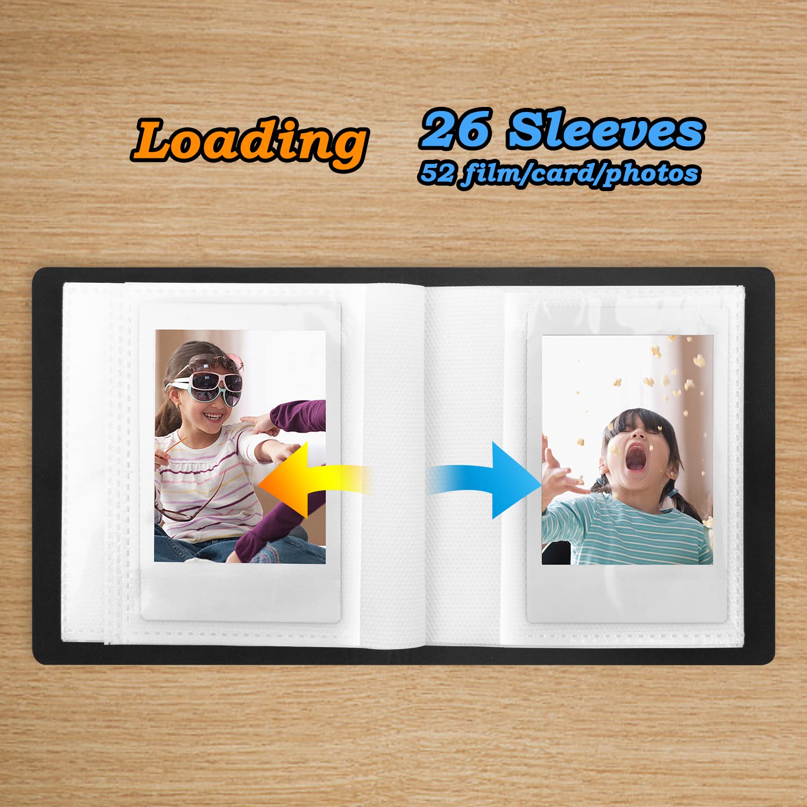 52 Pockets Mini Photo Album For Fujifilm Instax Mini Instant Film, Polaroid Snap, Z2300, Socialmatic Instant Cameras & Zip Insta
