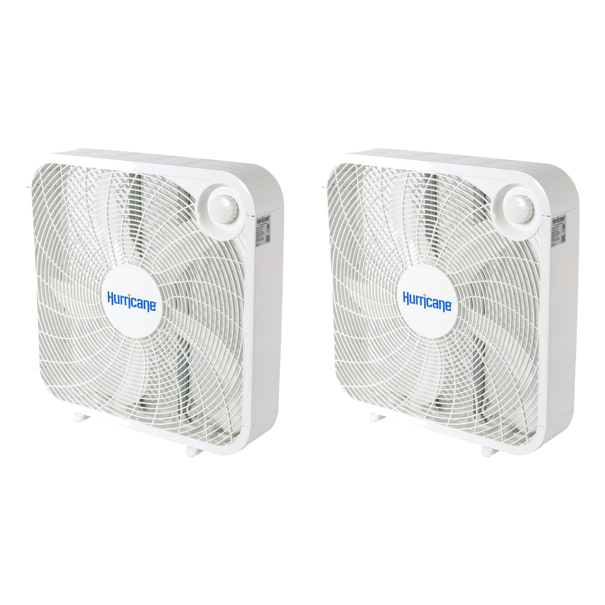 Hurricane 20 Inch Classic Series Floor Box Fan, Indoor Home Cooling Unit With 3 Speed Settings And Floor Mounting Construction,