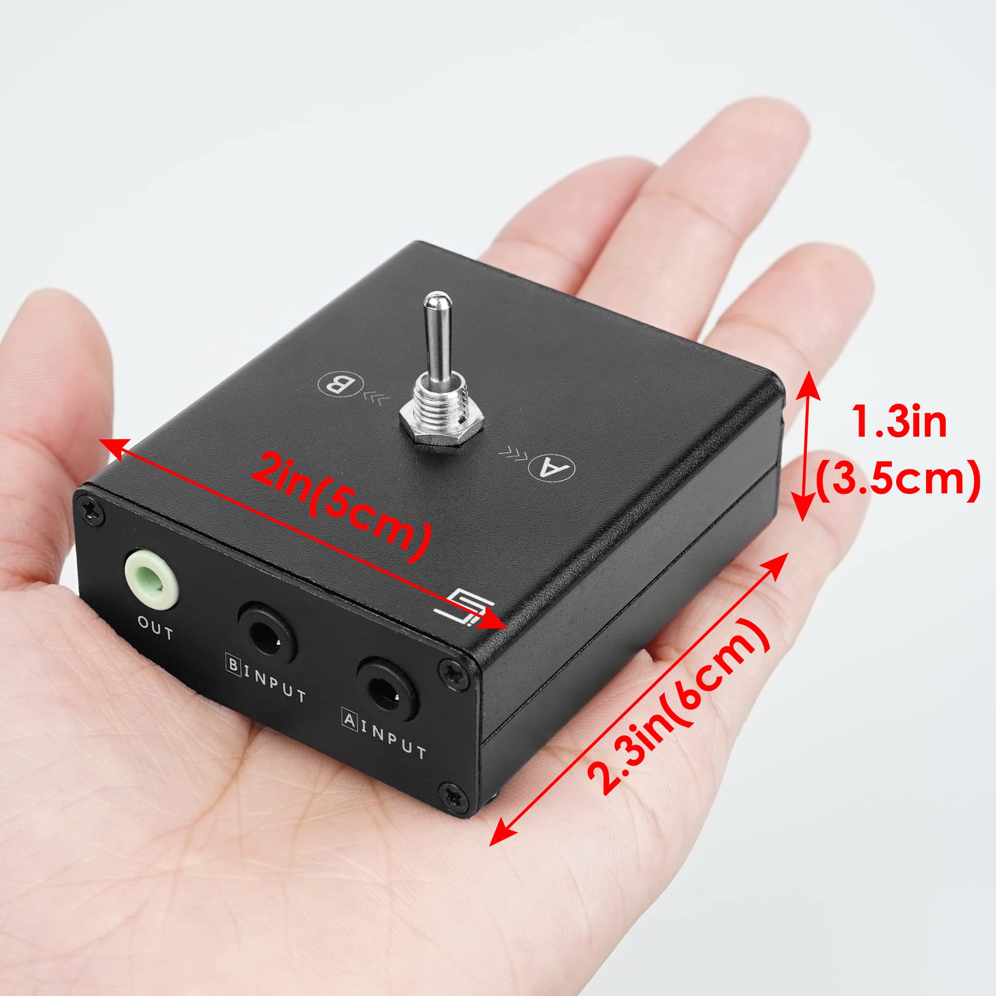3.5Mm Audio Switcher, 2 Input 1 Output / 1 Input 2 Output (2 In 1 Out/ 1 In 2 Out) Mini Headphone Manual Selector Converter Spea