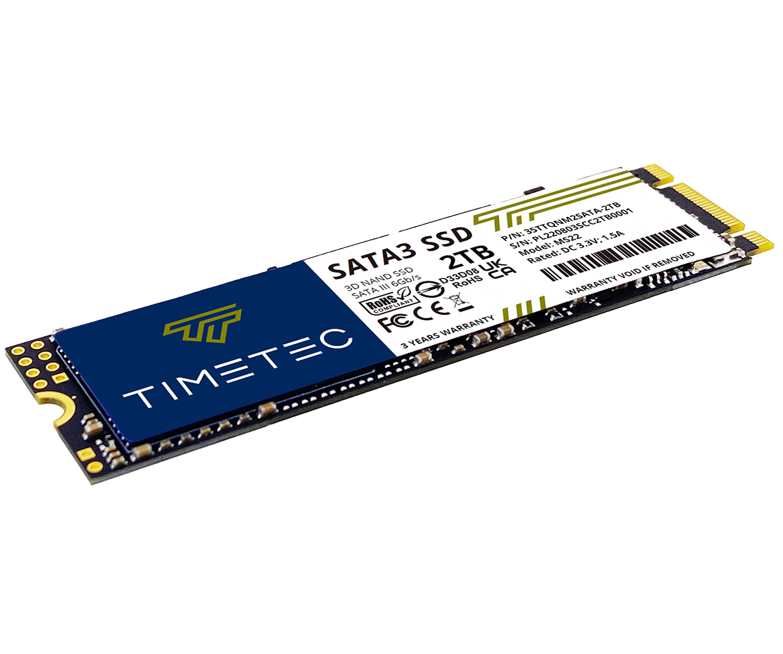 Timetec 2Tb Ssd 3D Nand Qlc Sata Iii 6Gb/S M.2 2280 Ngff Read Speed Up To 550Mb/S Slc Cache Performance Boost Internal Solid State Drive For Pc Computer Laptop And Desktop (2Tb)