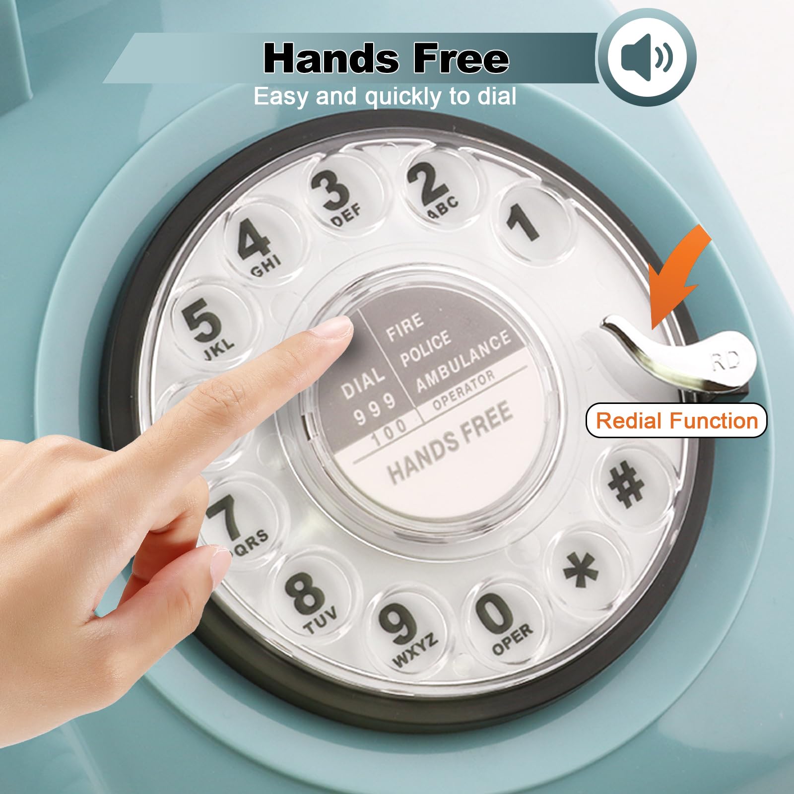 Sangyn Vintage Rotary Phones Retro Landine Telephone 1960S Style Old Fashioned Desk Corded Phones With Mechanical Ringer For Hom