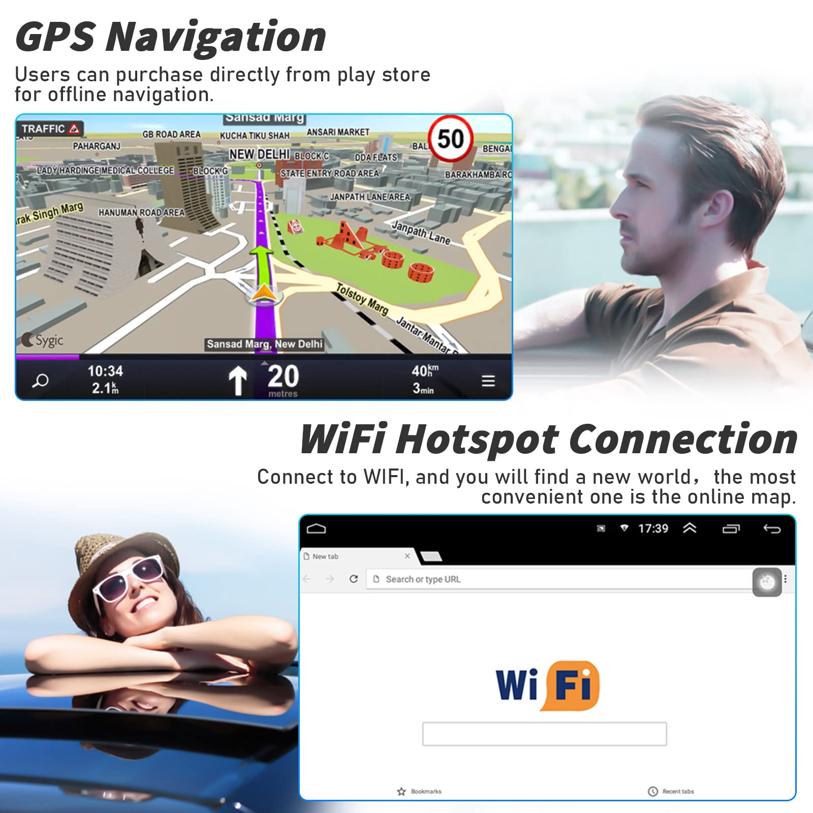 (Manual A/C)Roinvou 2+64G Android 13 Carplay Stereo For 2006 2011 Toyota Camry, Wireless Carplay Radio With Android Auto, 10.1''