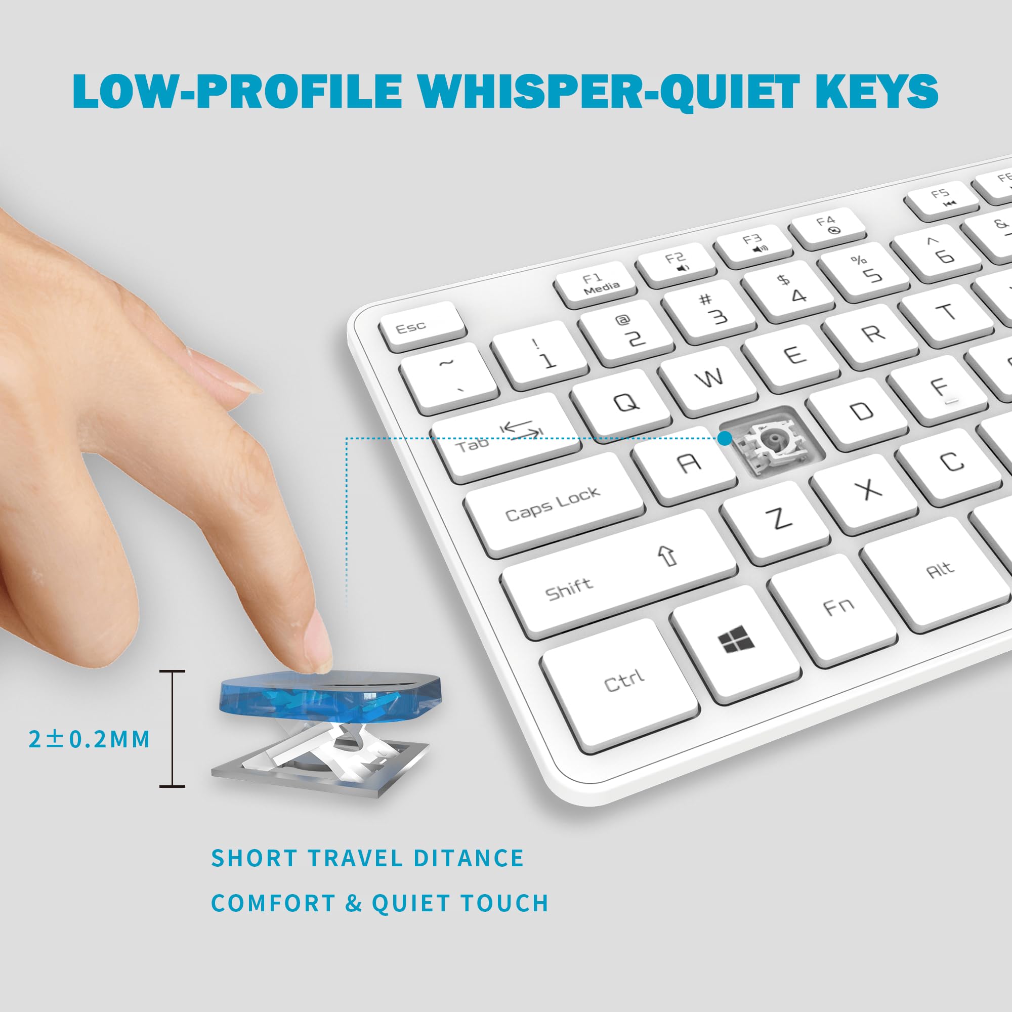 Bfriendit Wired Usb Keyboard, Comfortable Quiet Chocolate Keys, Durable Ultra-Slim Wired Computer Keyboard, Qwerty Layout For Pc