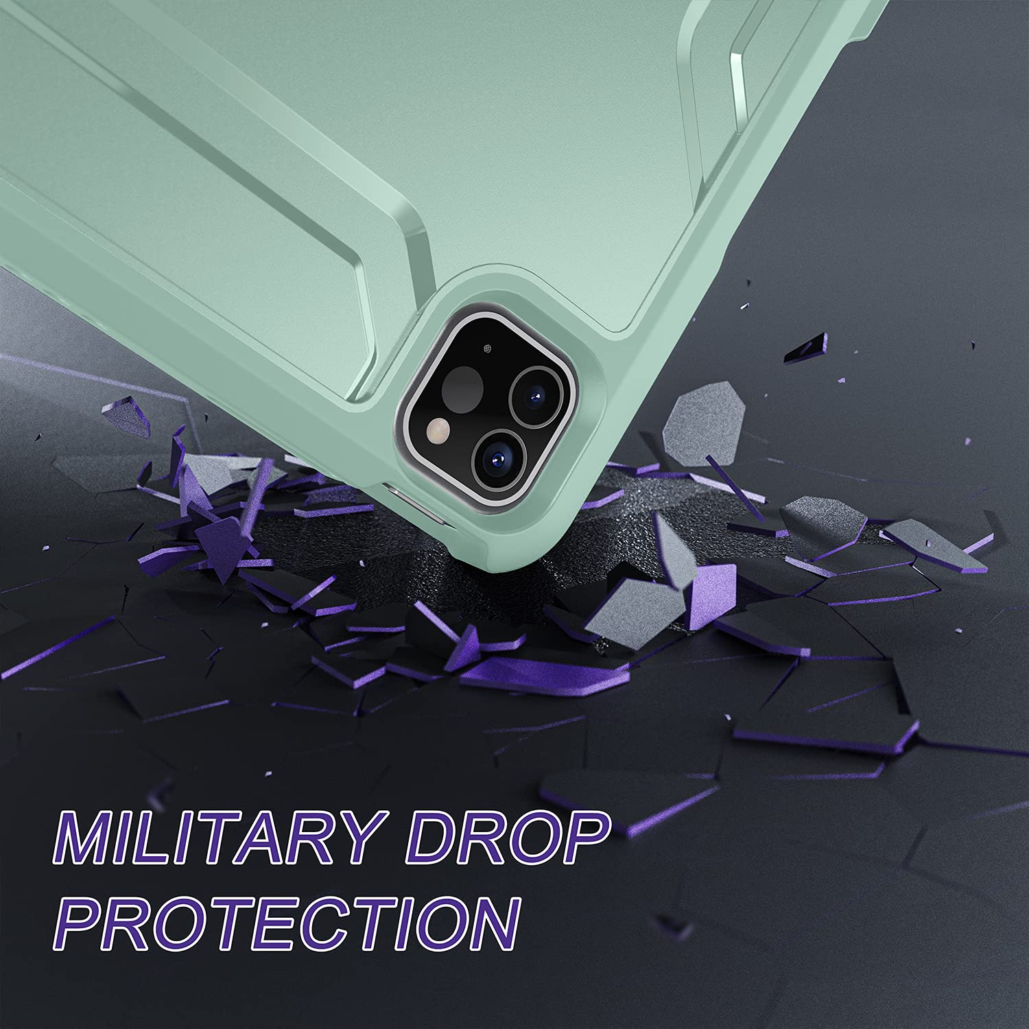 Soke Case For Ipad Pro 11 Inch 2022/2021/2020/2018/Ipad Air 5Th/4Th Generation,Built In Screen Protector   Support 2Nd Apple Pencil Charging   Heavy Duty Rugged Protective Kickstand Case   Mint Green