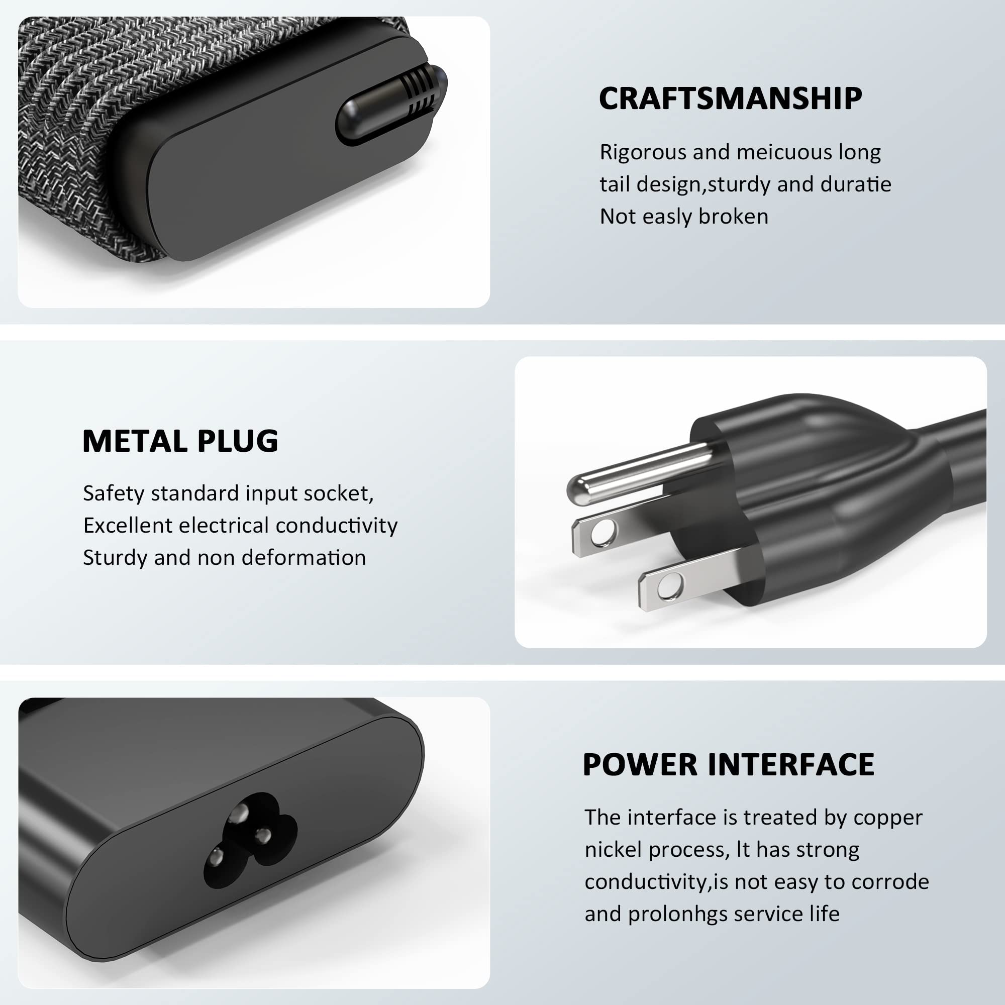 2024 New Slim Hp 65W Usb C Laptop Charger Replacement For Hp Spectre X360/Chromebook/Elitebook X360/Envy/Elite X2/Probook/Google