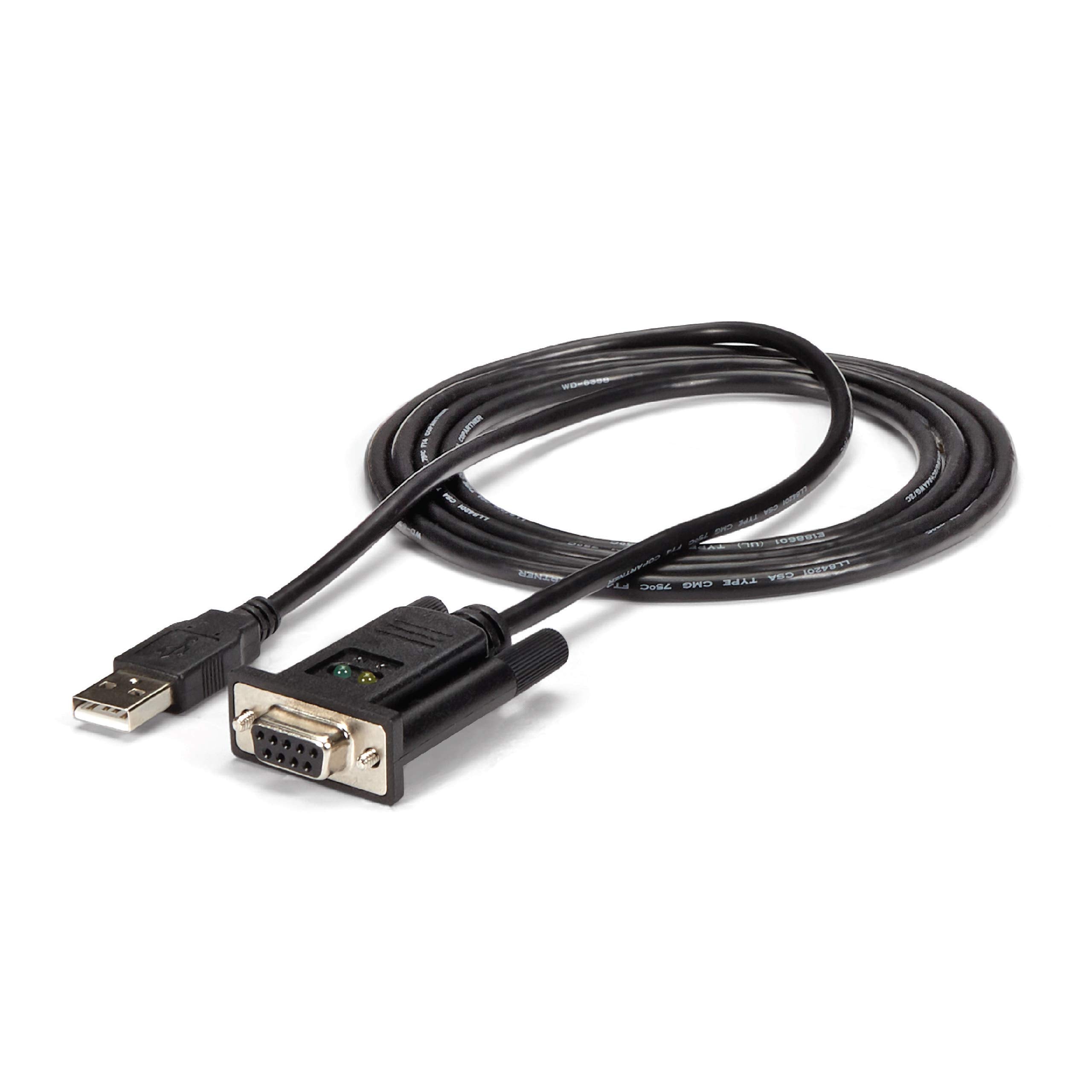 Startech.Com Usb To Serial Rs232 Adapter   Db9 Serial Dce Adapter Cable With Ftdi     Null Modem   Usb 1.1 / 2.0     Bus Powered