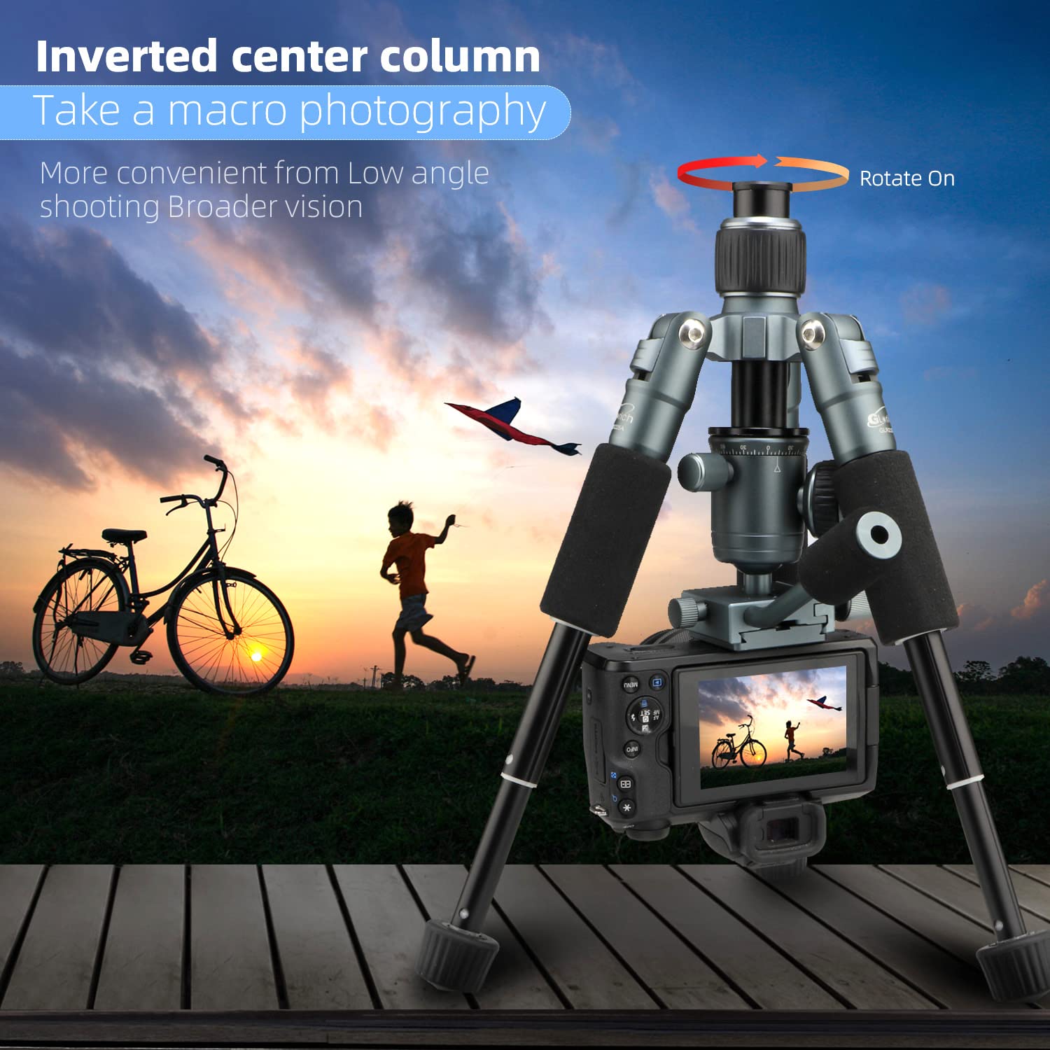 Glorich Portable Tabletop 20� Mini Tripod With 360 Degree Ball Head, Aluminum Alloy Small Travel Desktop Tripod Max Load 13 Lbs Compatible With Dslr Camera Sony Canon Nikon Video Camcorder Phones