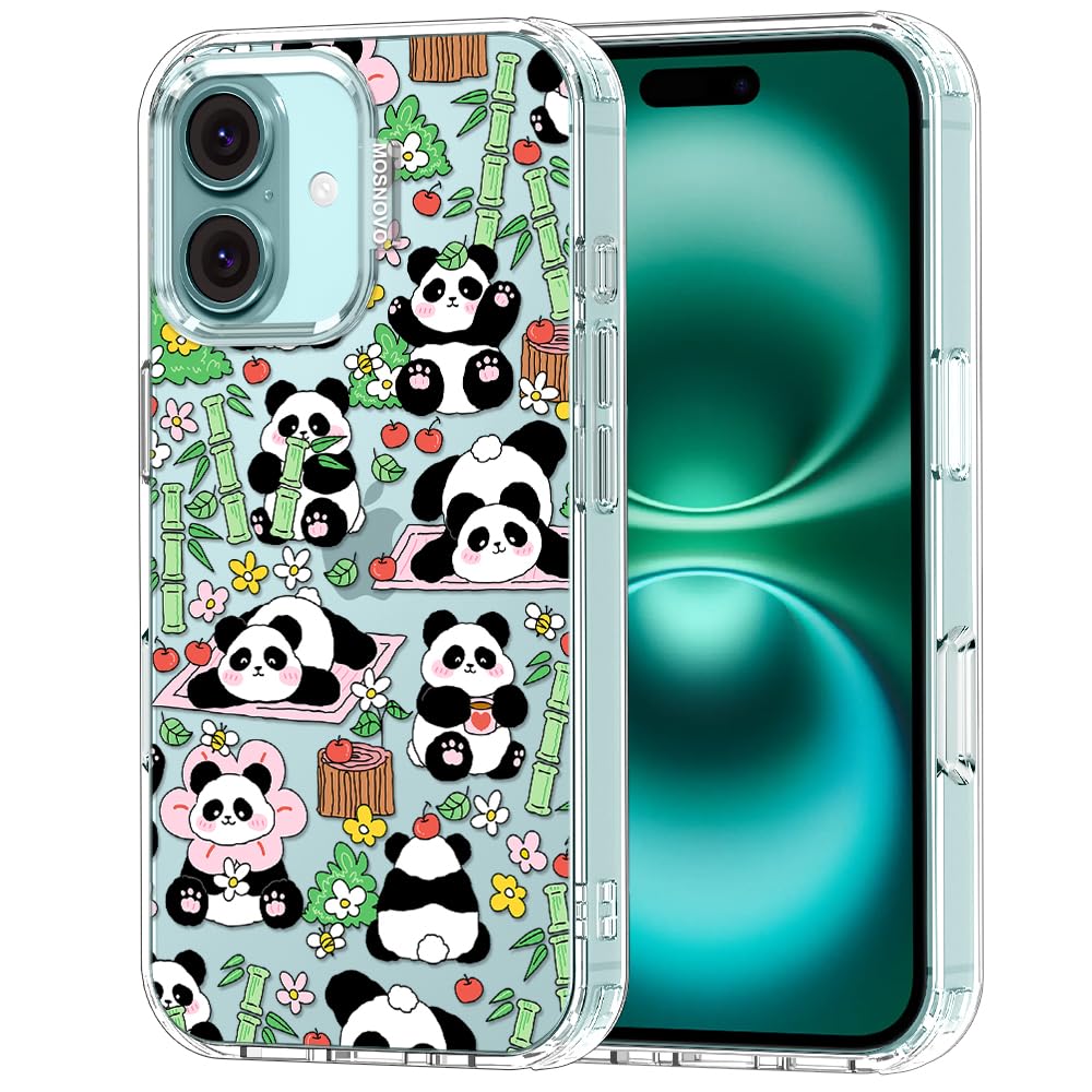 MOSNOVO for iPhone 16 Plus Case, Shockproof Military-Grade Protection 6.6ft Drop Tested, Clear Phone Case for iPhone 16 Plus, Ka
