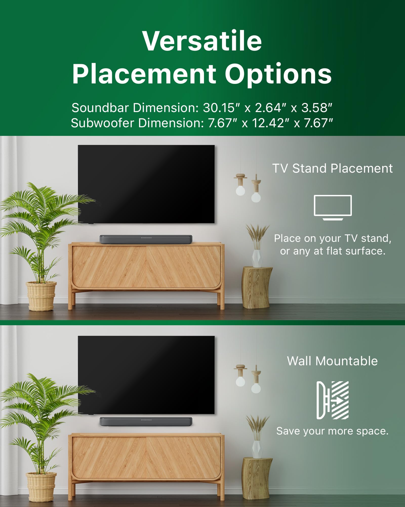 Philips B5309 Soundbar 2.1 With Wireless Subwoofer And Immersive Dts Virtual:X Audio Technology   240W Max Power, Deep Bass, Blu