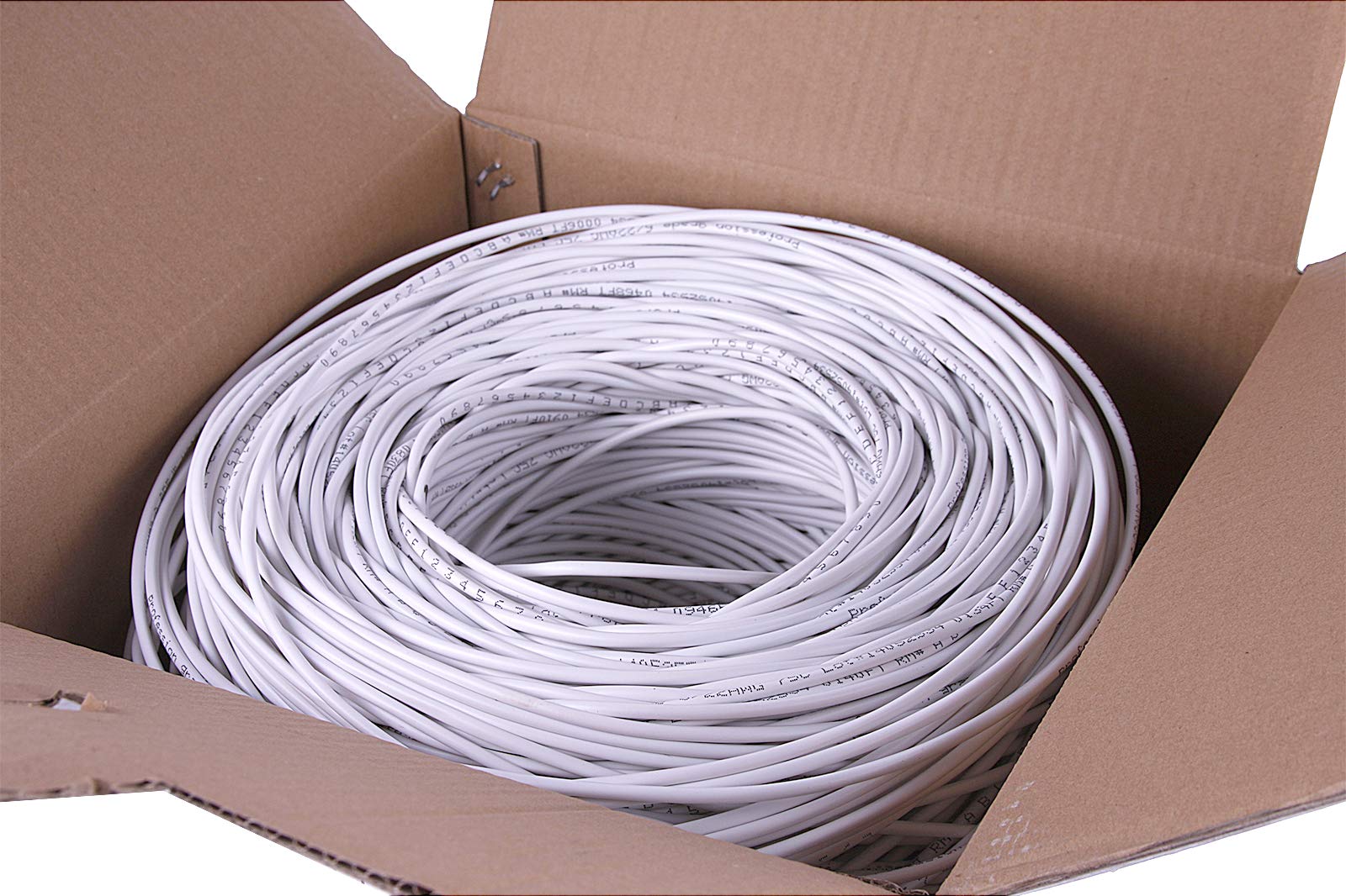 Fivestarcable Cat5E 1000 Ft 24Awg Utp 4 Twisted Pair Ethernet Router Lan Cable Wire Pull Box   White Color