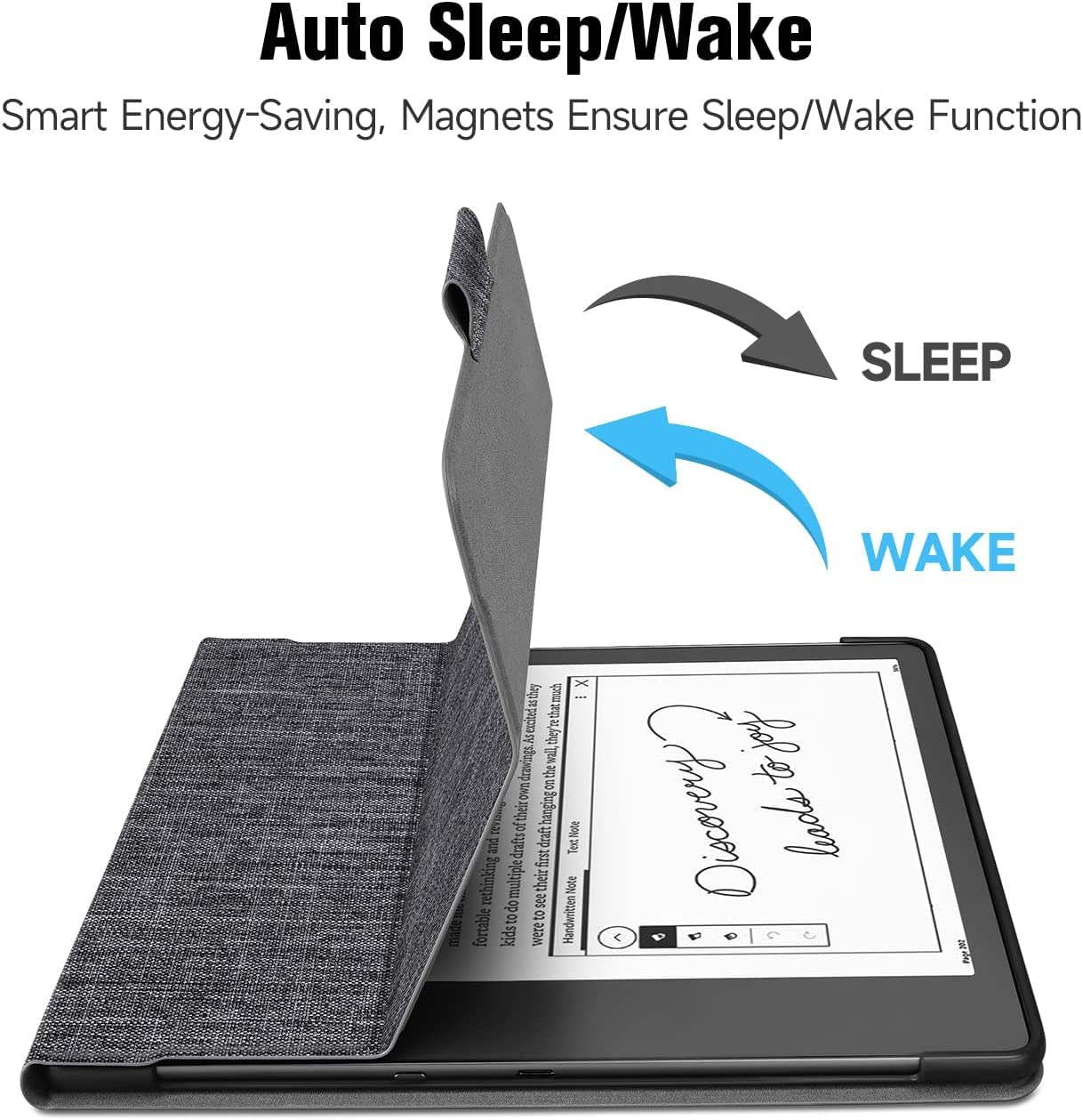 Ayotu Stand Case For Kindle Scribe 10.2 Inch (2022 Released)   Auto Sleep/Wake, Premium Sturdy Fabric Cover With Pen Holder, Onl