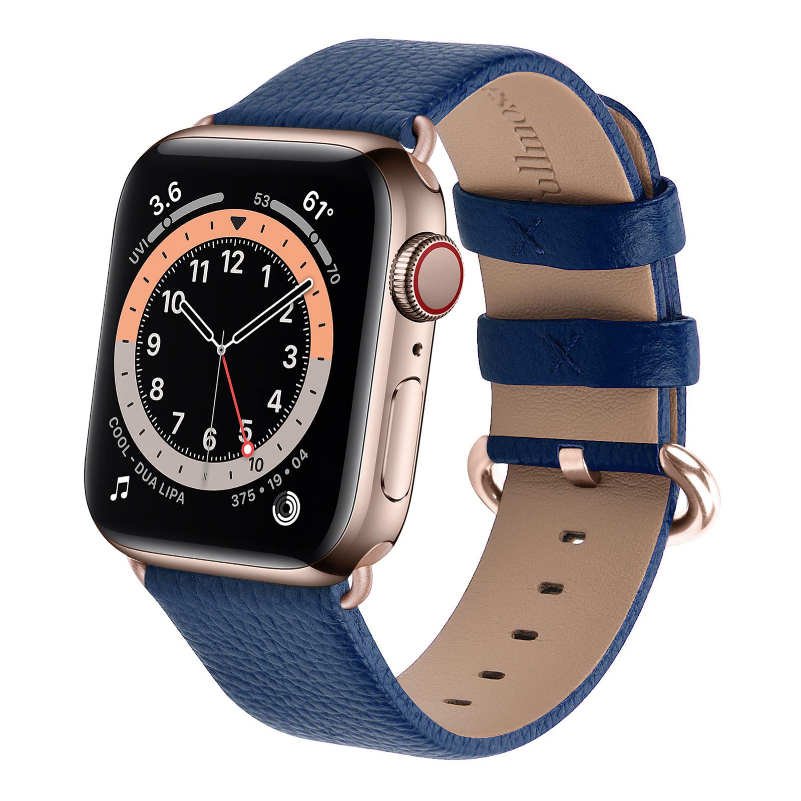 Fullmosa Watch Band Compatible With Apple Watch Leather Band 41Mm 40Mm 38Mm, Iwatch Band For Series Ultra2/Ultra/9/8/7/6/Se/5/4/