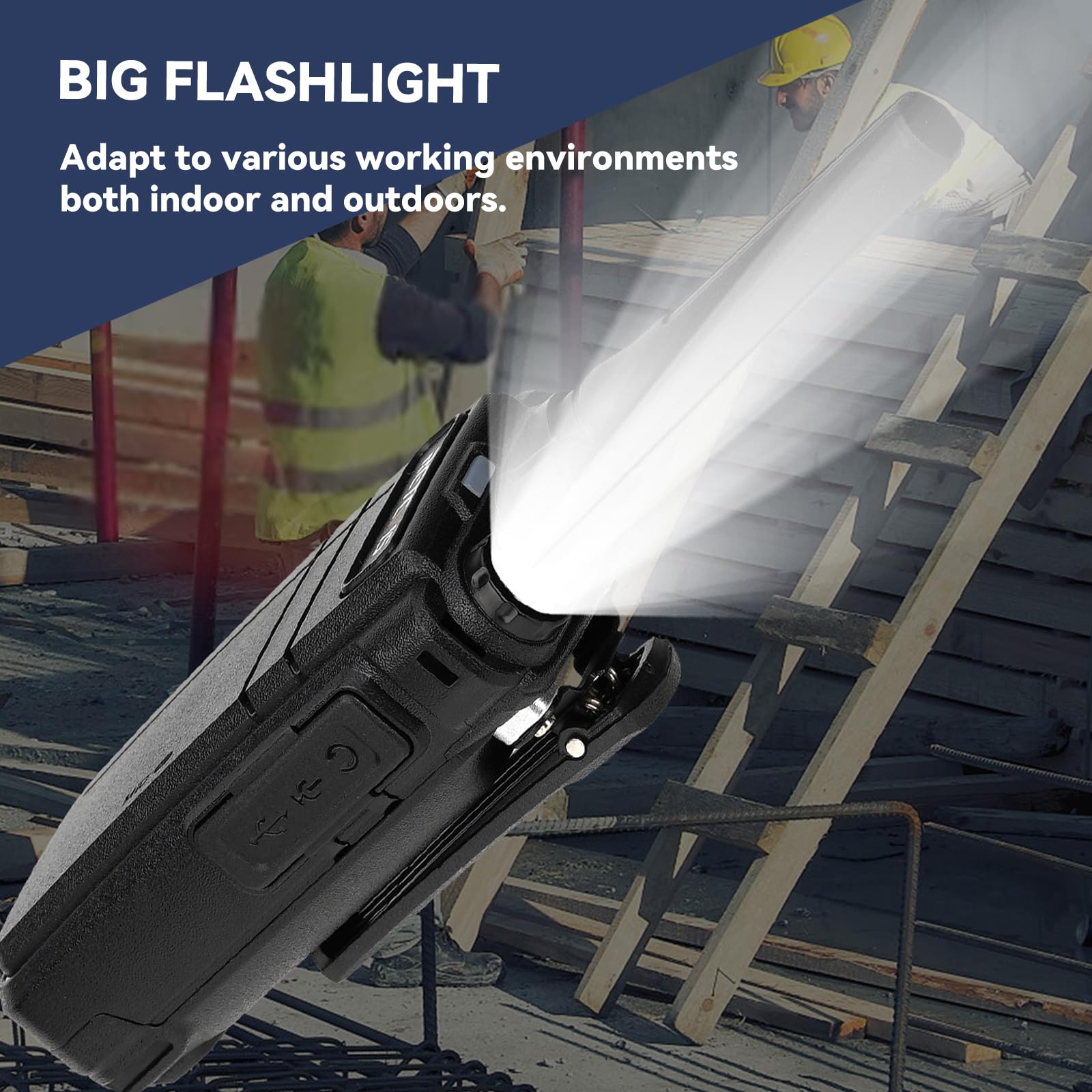 Retevis Rb37 Bluetooth Walkie Talkies,Bluetooth Two Way Radio Earpiece,Acoustic Tube Headset,Flashlight,2000 Mah&120H Standby,Si