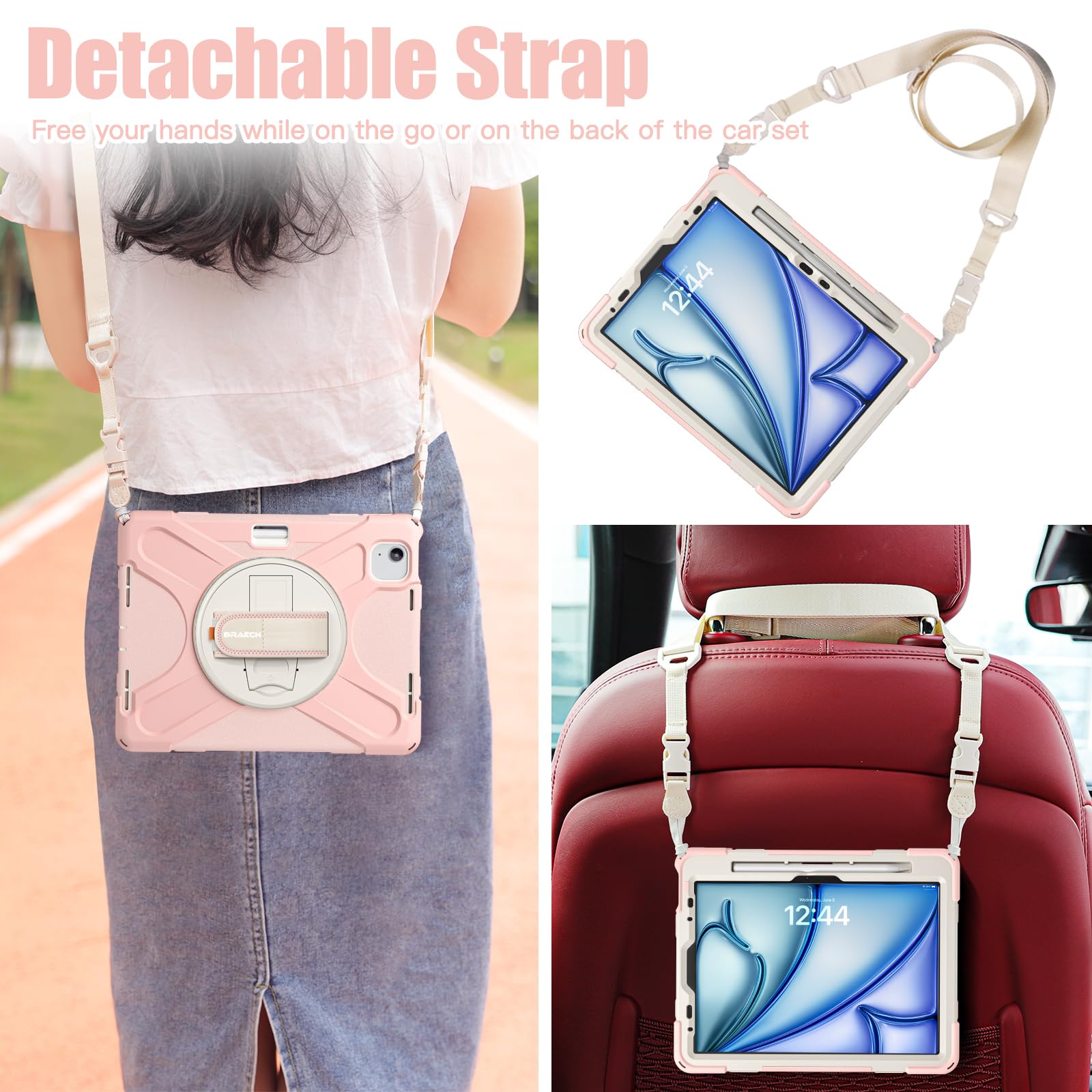 Braecnstock Kids Case For Apple Ipad Air 11 Inch 2024 M2 6Th Gen Ipad Pro 11 4Th 3Rd 2Nd 1St Gen Ipad Air 5Th 4Th Gen 10.9'' Sho