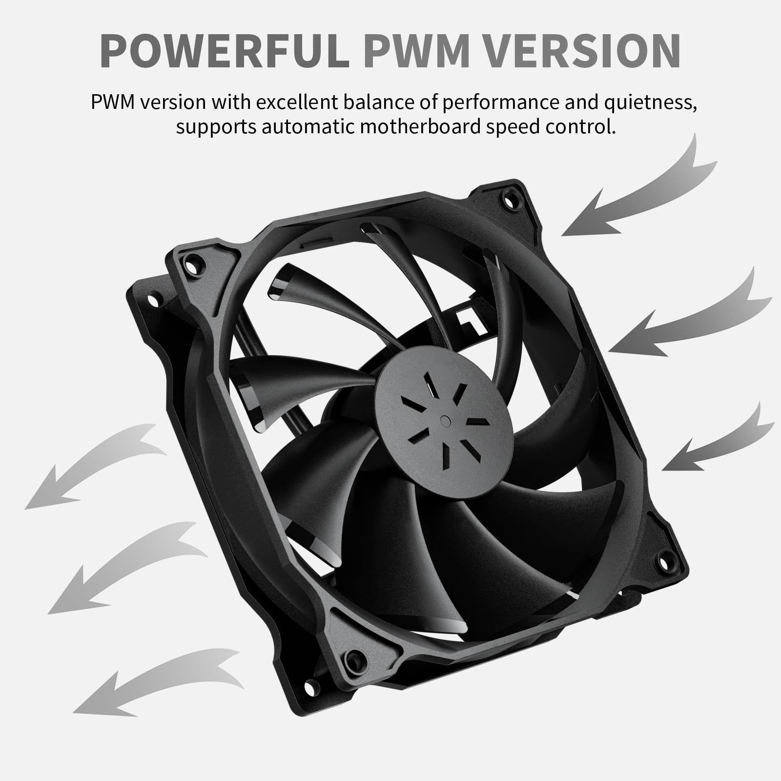 Uphere 3 Pack Pwm 4Pin Long Life Computer Case Fan 120Mm Cooling Case Fan For Computer Cases Cooling,12Bk4 3
