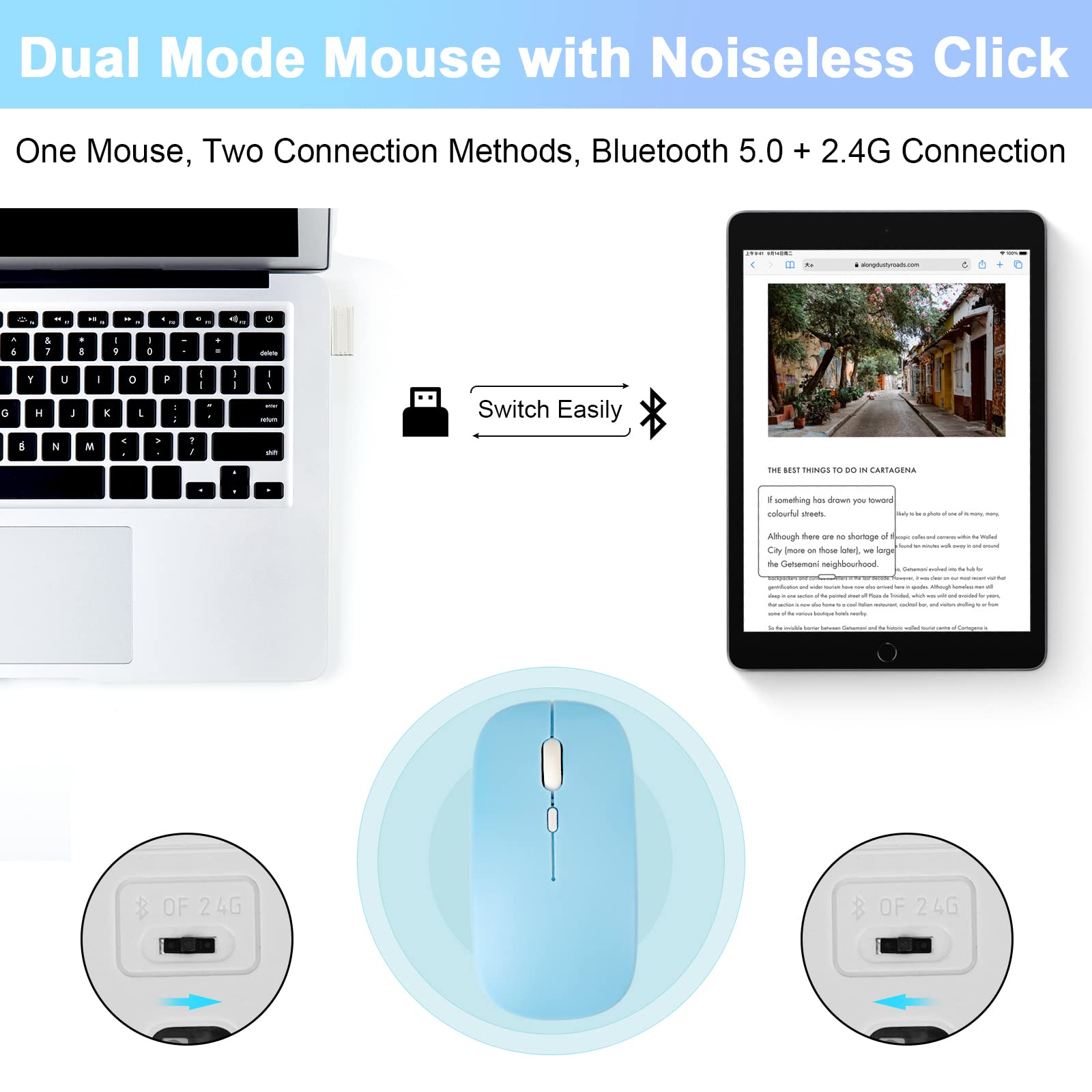 Lama Wireless Keyboard Case With Mouse For Ipad 10.2 9Th 8Th 7Th Generation, Detachable Bluetooth Keyboard With Pencil Holder Fo