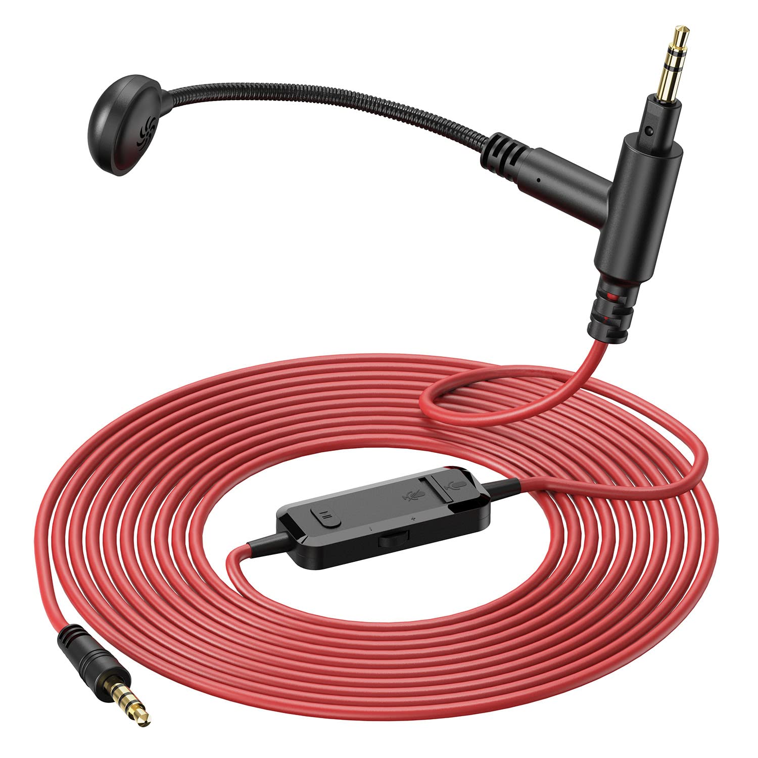 Oneodio 3.5 Mm Cable With Boom Mic And Mute Volume Control For Gaming Headsets, Most Other 3.5Mm Jack Headphones