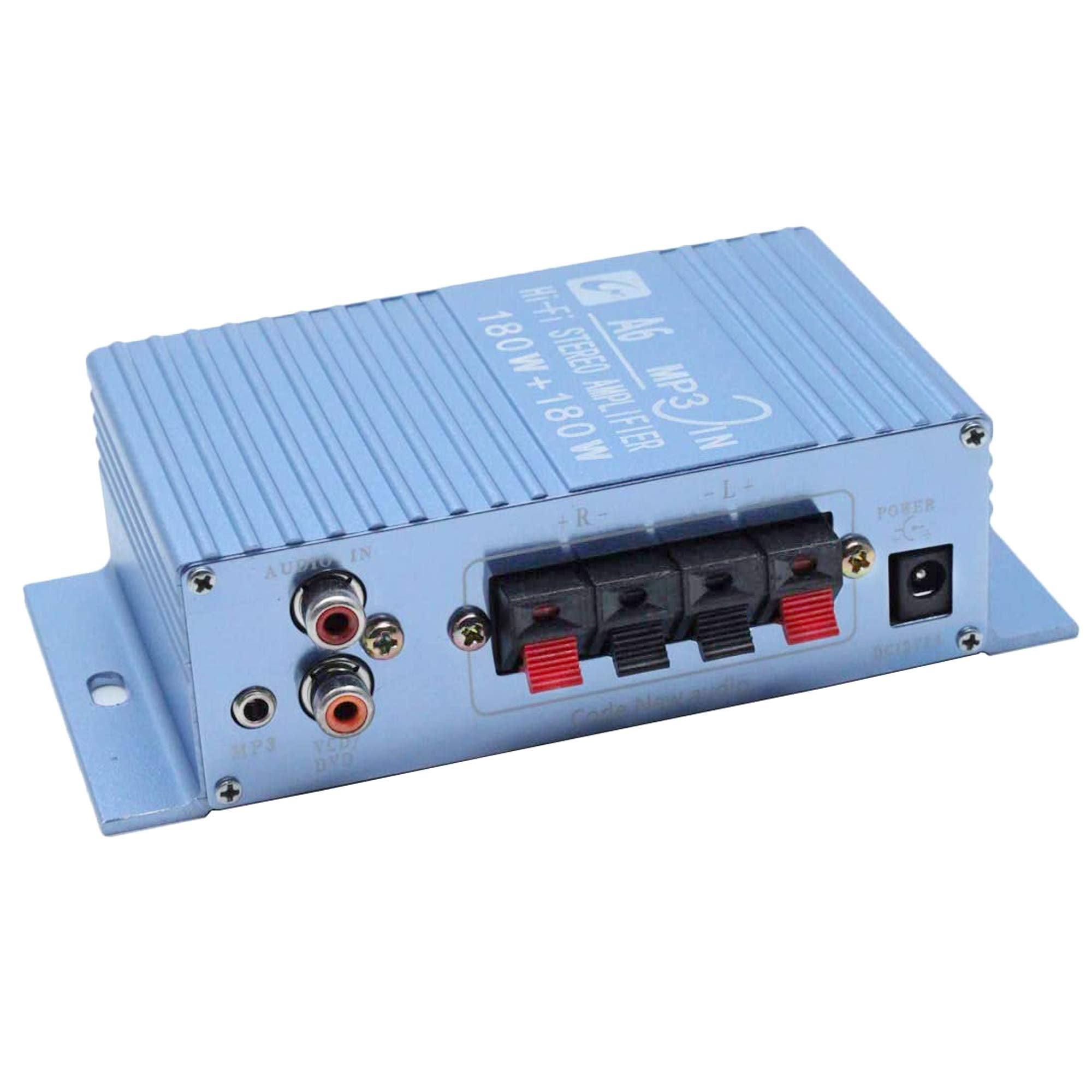 Autut Dual Channel Mini Amplifier, Hi Fi Stereo Reciever For Cars Motorcycles Computer Speakers, Dc 12V 15V 40W