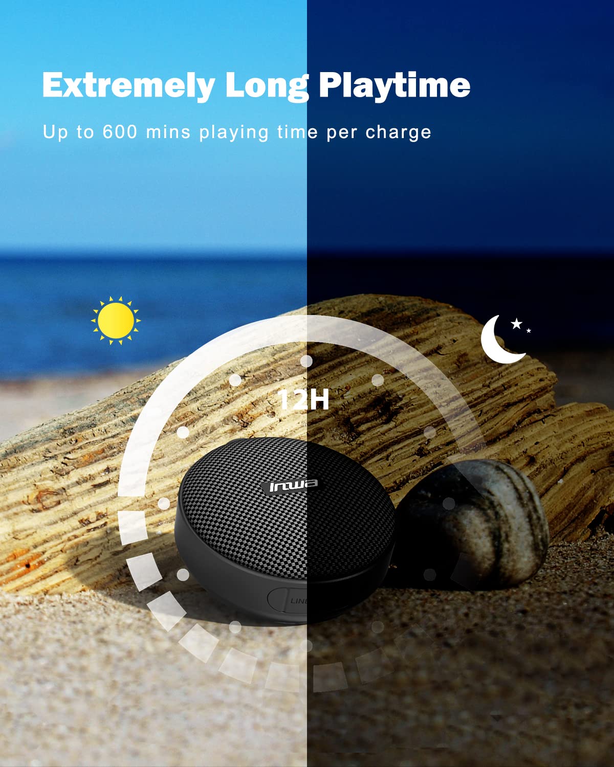 Inwa Bluetooth Bicycle Speakers With Tf Card Mode, Waterproof Wireless Portable Traveling Bike Speaker, Built In Mic For Bicycle