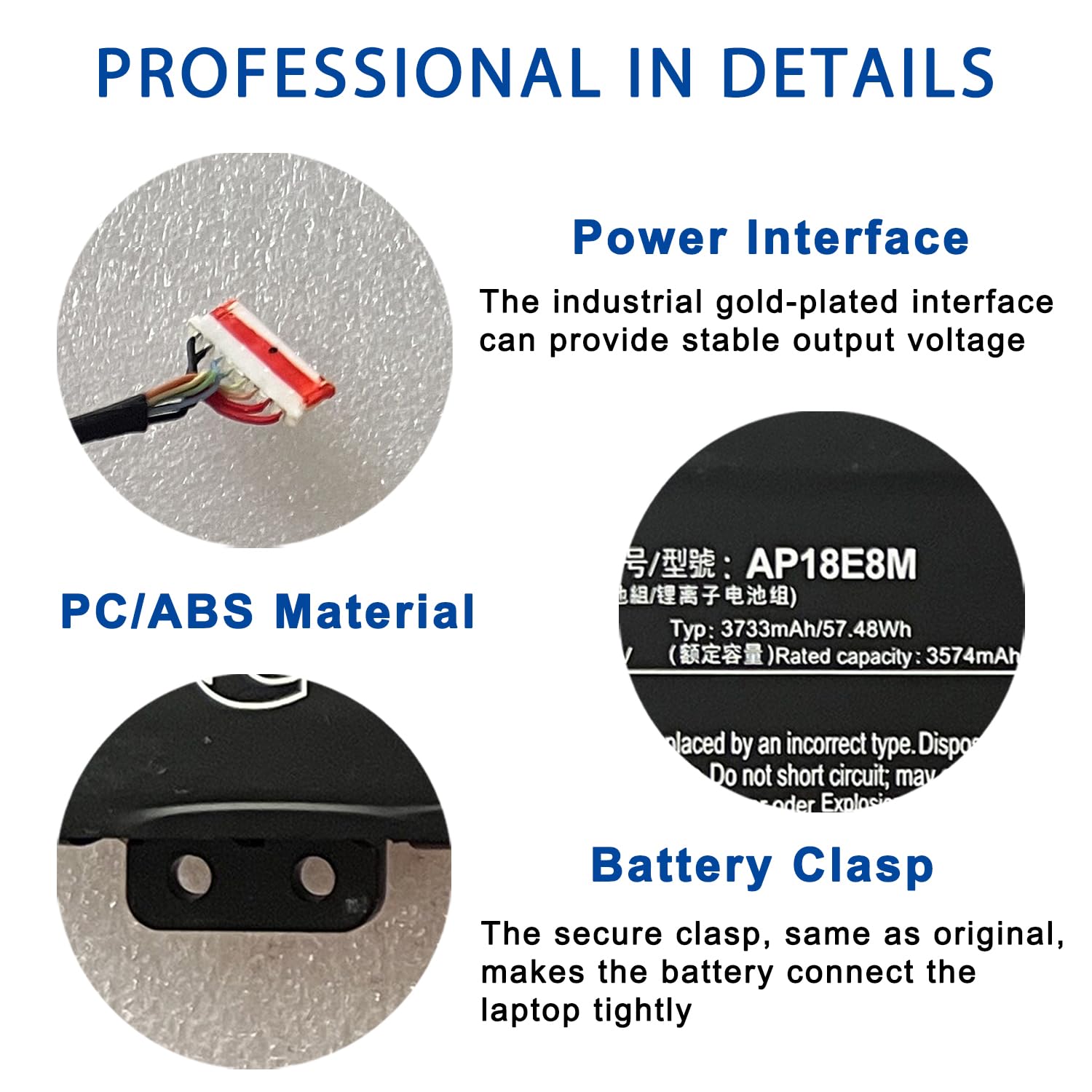 Ap18E8M Ap18E7M Battery For Acer Nitro 5 An515 44 An515 44 R99Q An515 55 An515 52 An515 43 An515 45 An517 52 Nitro 7 An715 51 As