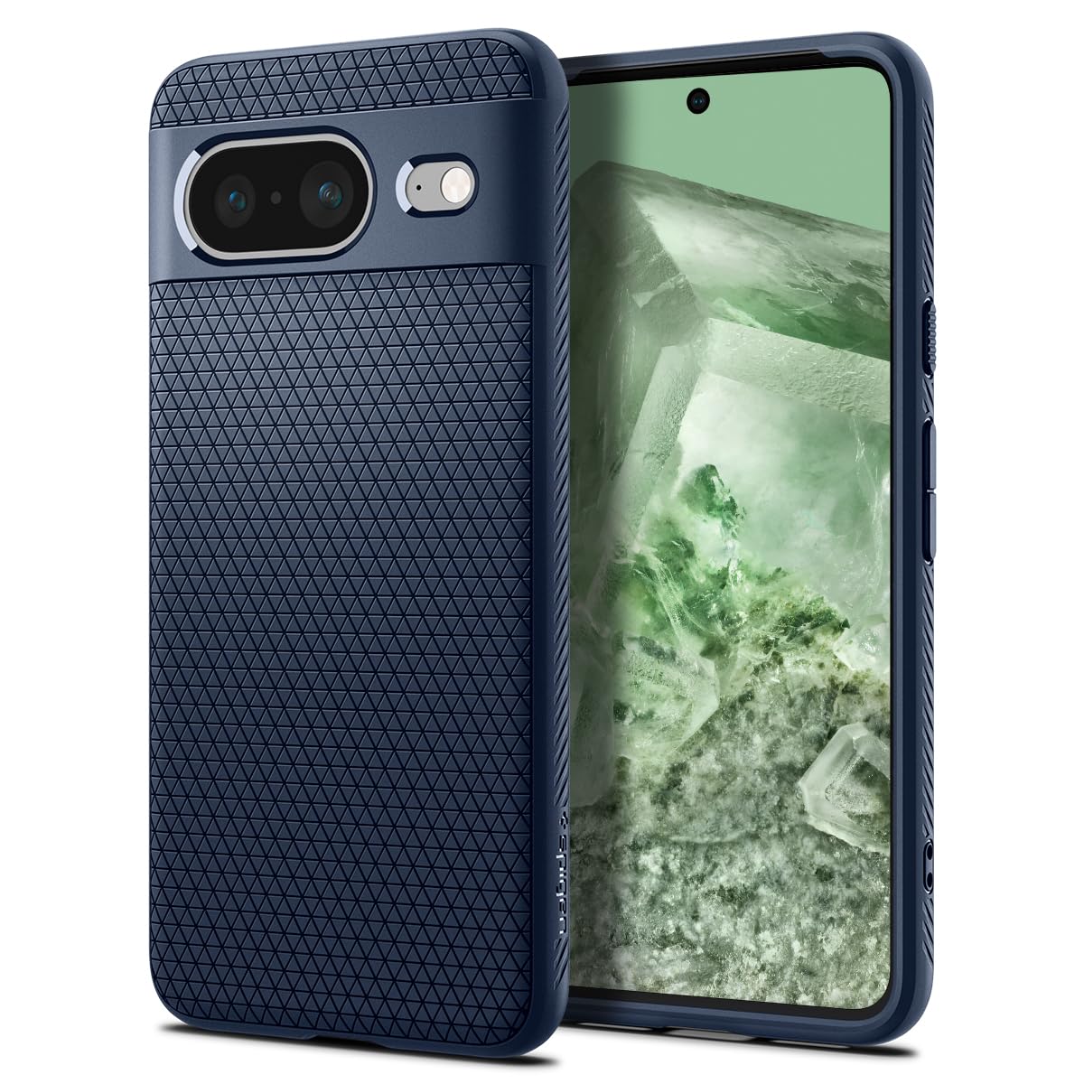 Spigen for Pixel 8 Case, Liquid Air (2023) [No Magnet Ring] [Military-Grade Protection] - Navy Blue