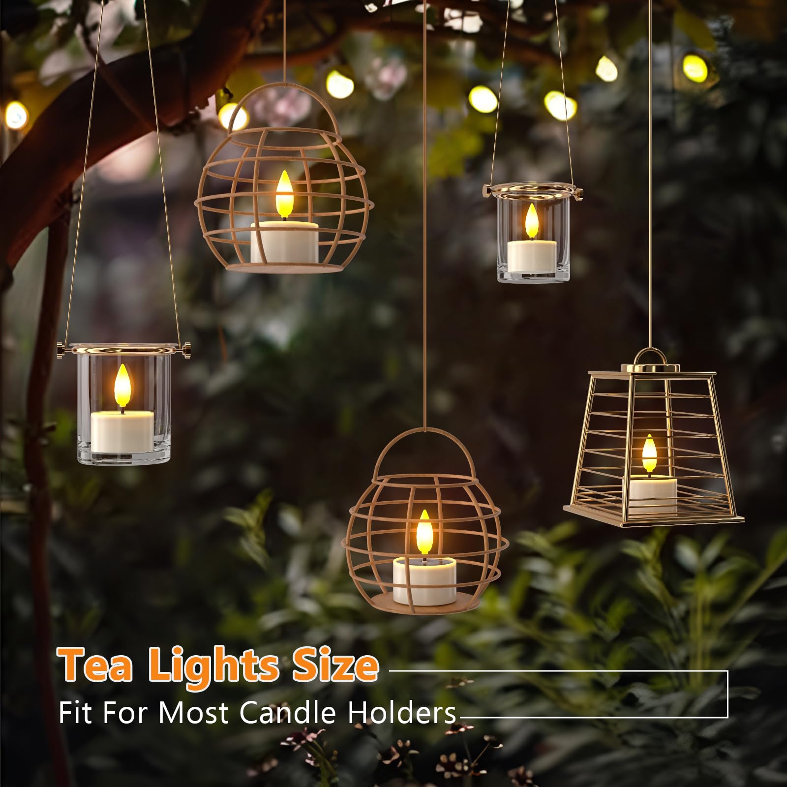 Pchero 6 Pack Solar Tea Lights Outdoor Waterproof, Small Solar Lights With Dusk To Dawn Sensor, Led Tealight Candles For Lantern