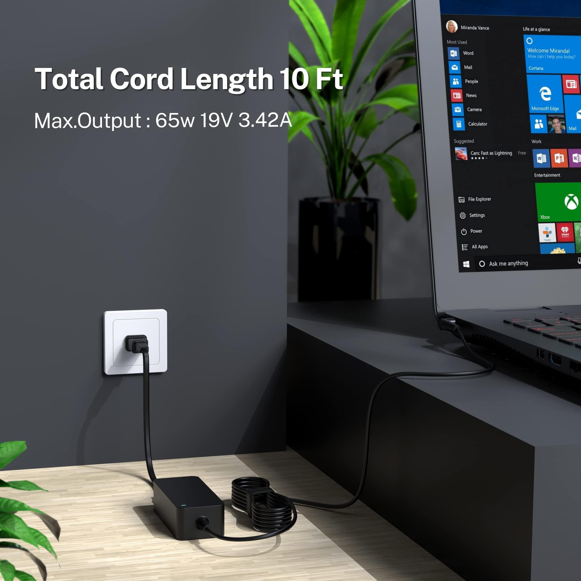 65W Ac Charger Fit For Acer Aspire A515 51 A515 43 R19L A515 52 A515 52G A515 51G A515 52K N18C1 A515 51 58Hd A515 51G 84Sn A515 51G 53F6 N18W1 N19C1 Ca24I Cn Laptop Power Supply Adapter Cord