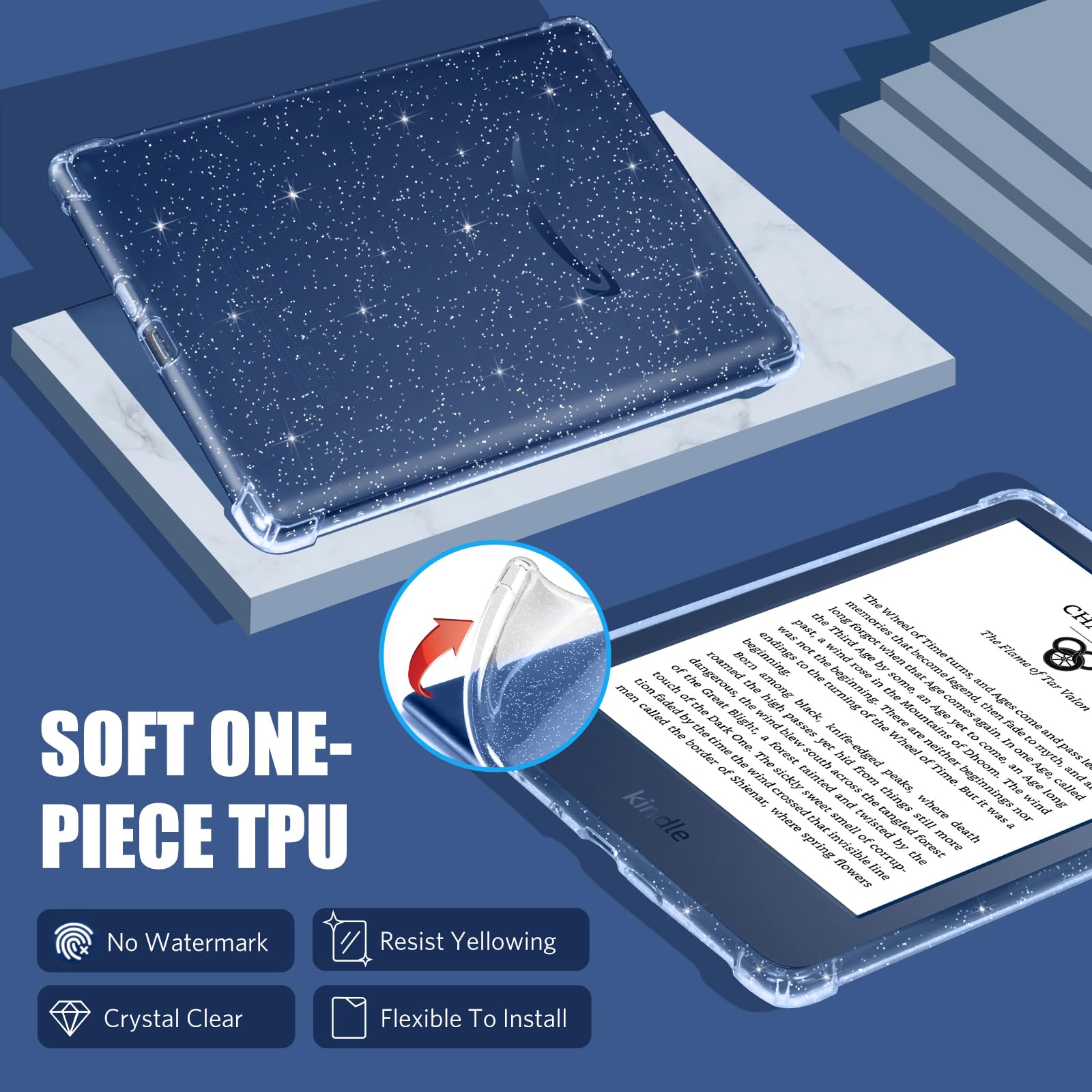 Cobak Clear Case For 6'' Kindle 11Th Generation 2022   Ultra Slim Soft Tpu Transparent Cover, Lightweight & Durable Protection