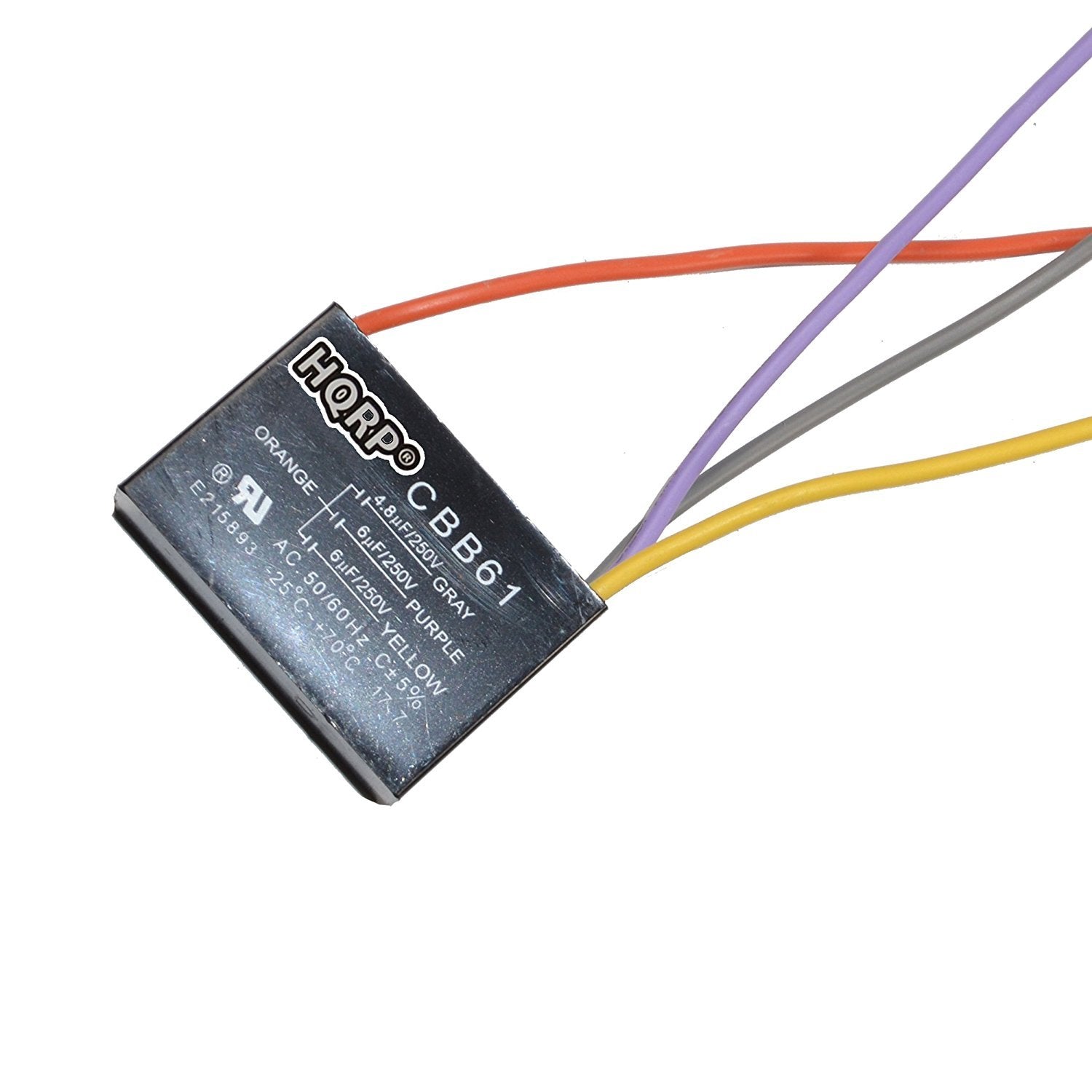Hqrp Capacitor Compatible With Hampton Bay Ceiling Fan 4.8Uf+6Uf+6Uf 4 Wire Ul Listed
