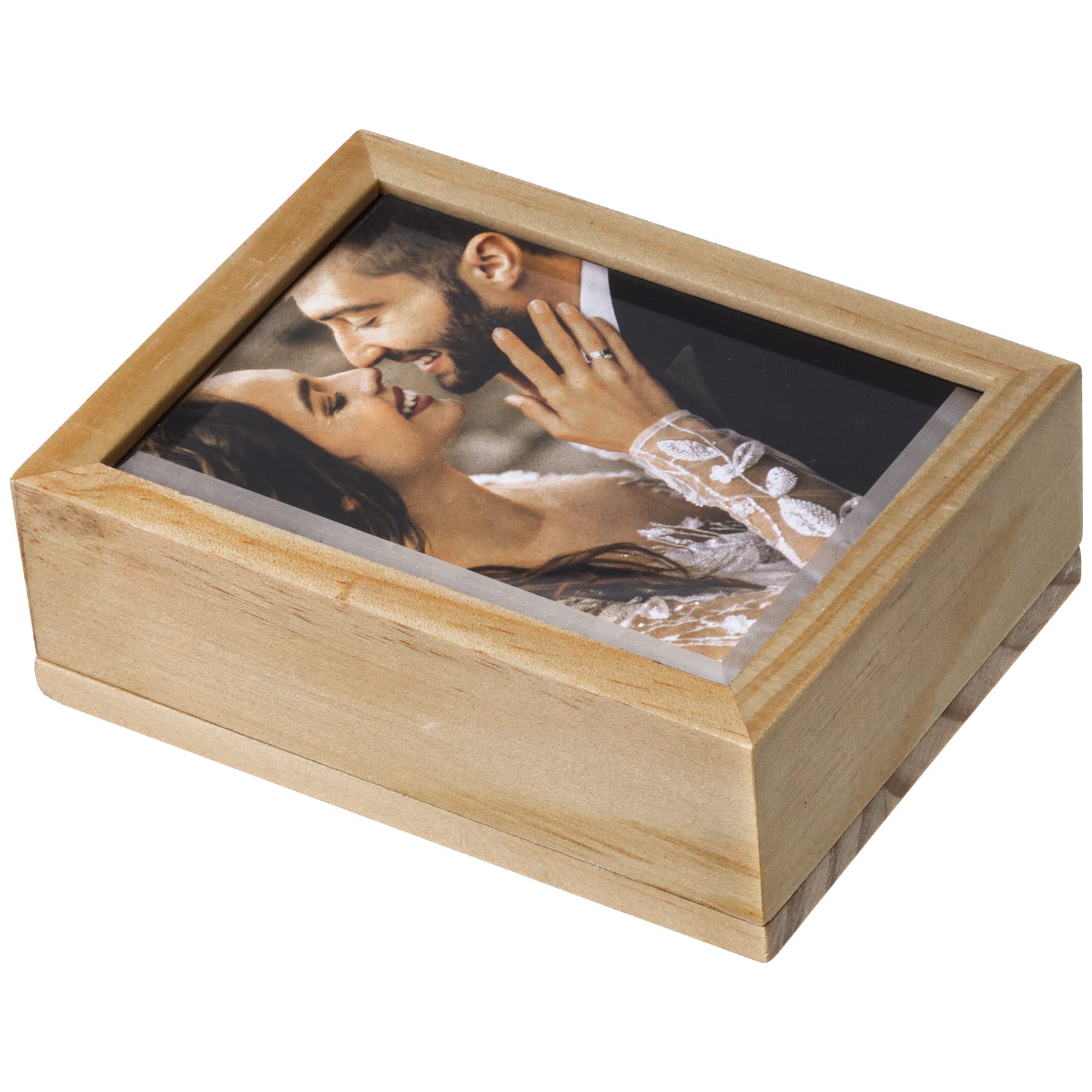 Wood Elite Flash Drive Box With Photo