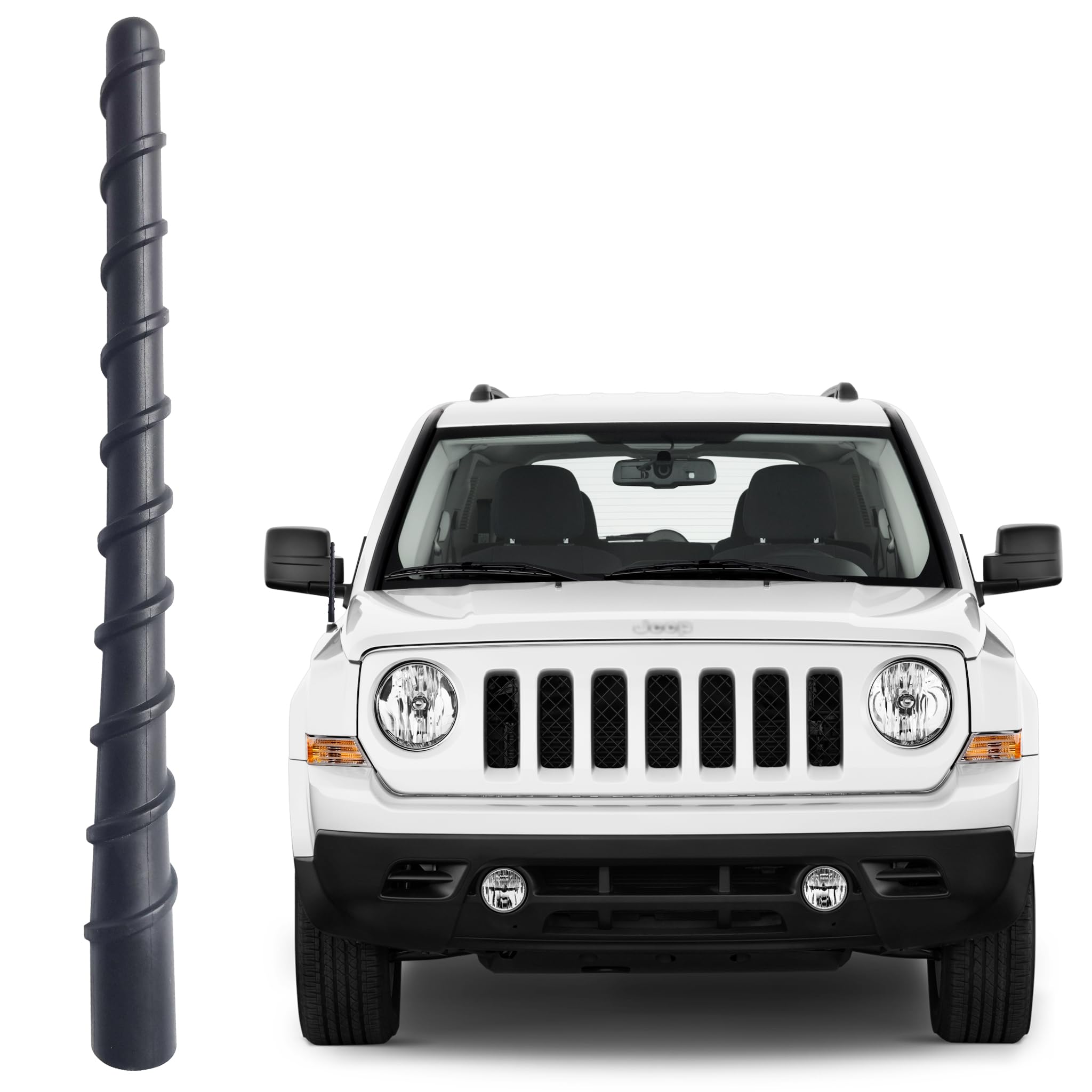 7 Inch Flexible Spiral Rubber Antenna For Jeep Patriot (2007 2017), Jeep Patriot Antenna Replacement Mast