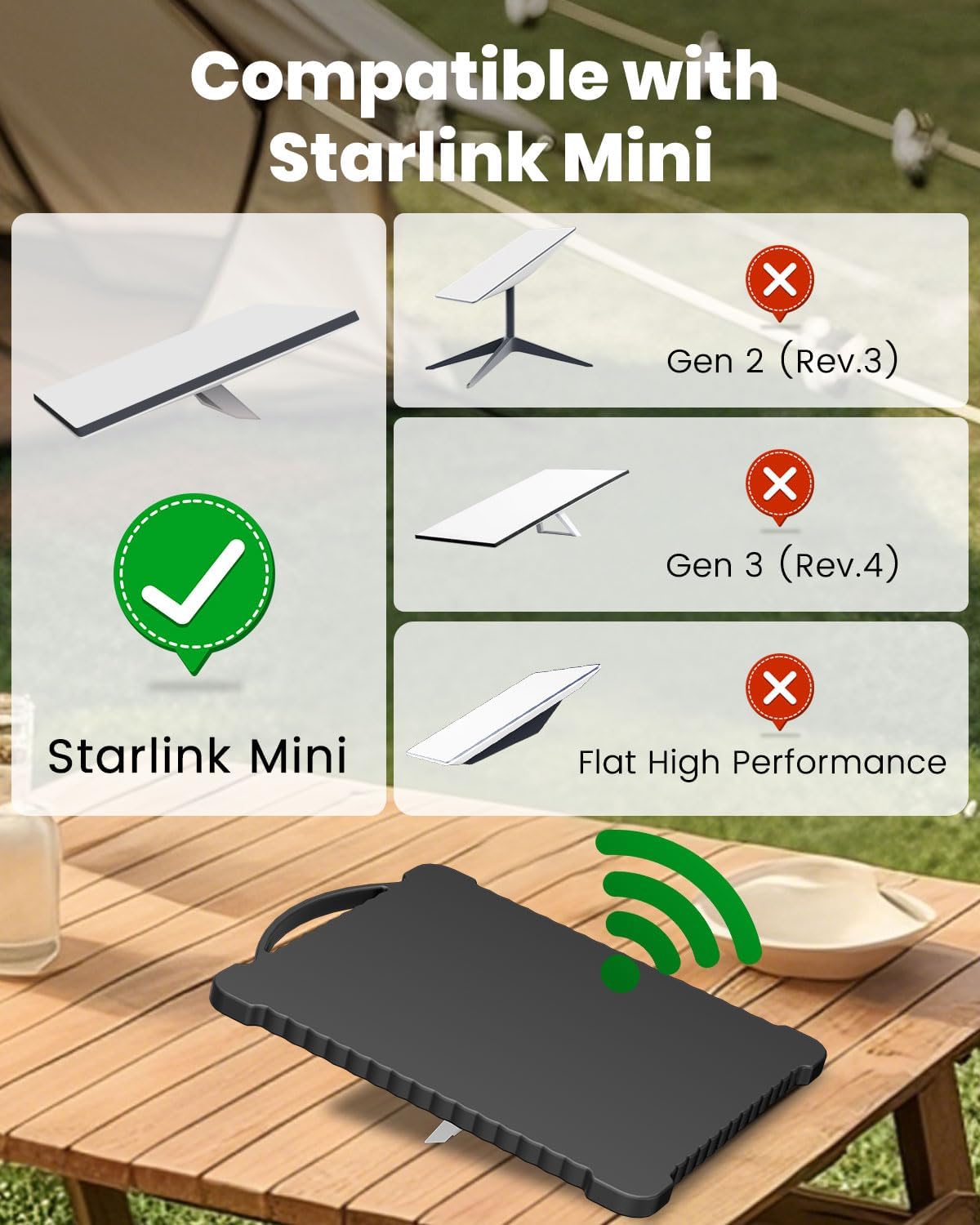 Mwin Starlink Mini Protective Cover - Waterproof & Scratch-Resistant Starlink Mini Accessories Silicone Case, Portable Protector