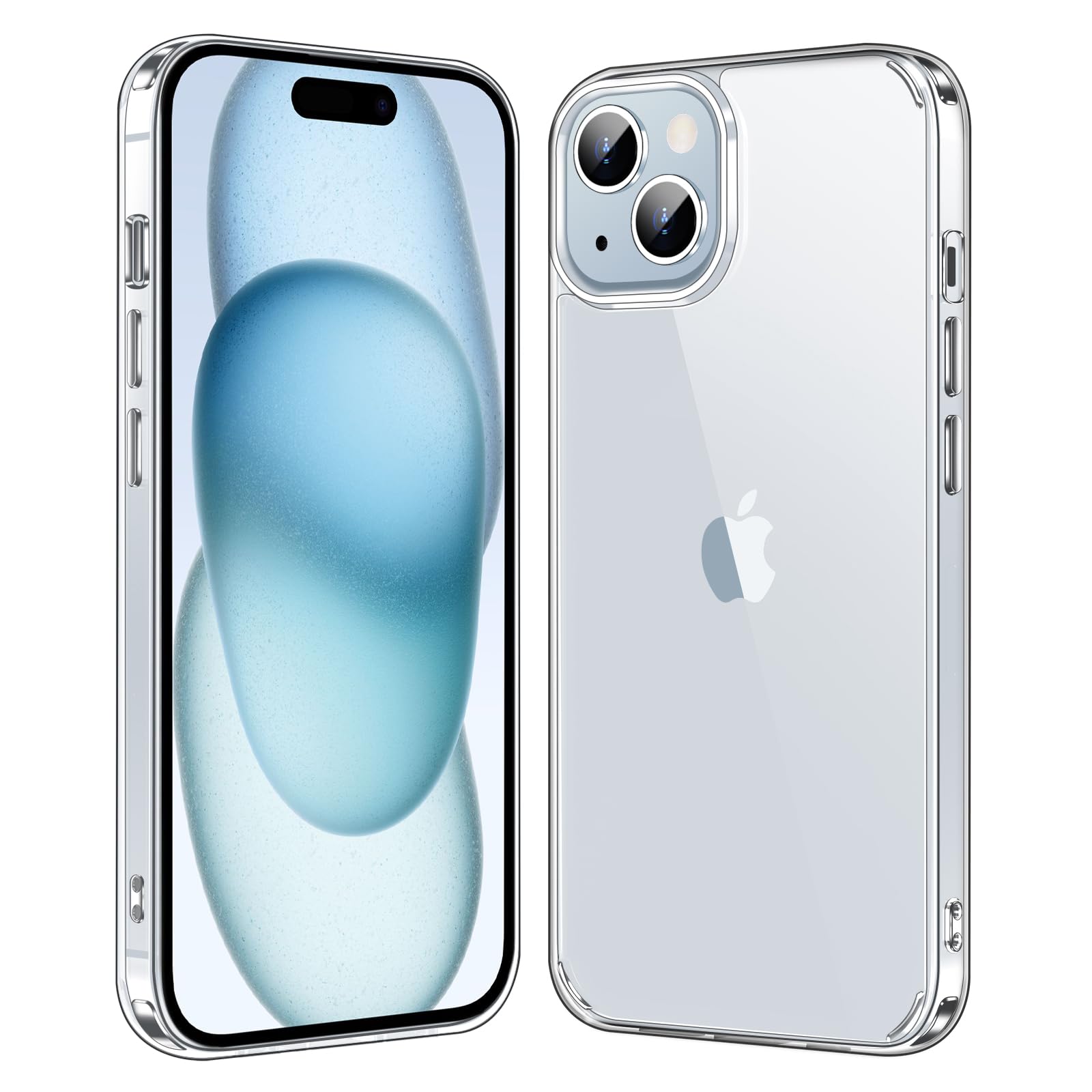 Jaroco For Iphone 15 Case 6.1 Inch, Anti Yellowing Shockproof Phone Bumper Cover, Anti Scratch Clear