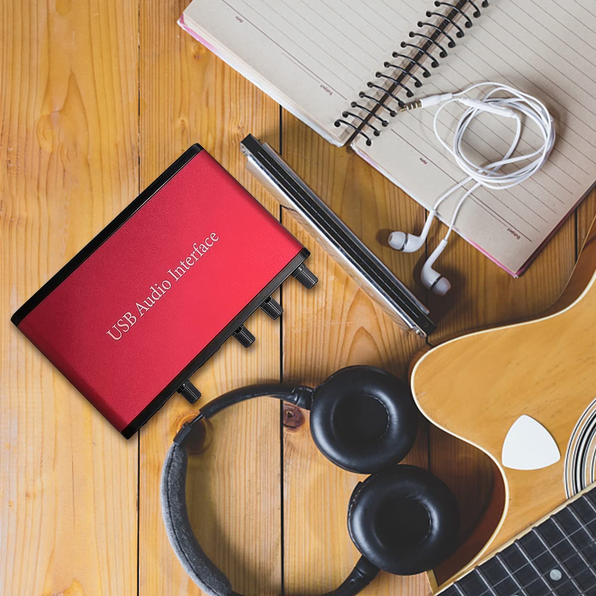 Zuzong 2I2 Audio Interface Audio Interface Usb Microphone Preamps With 48V Phantom Power 24 Bit Support Smartphone/Tablet/Comput