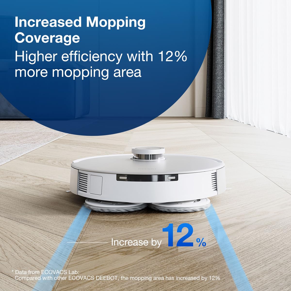 Ecovacs Washable Mopping Pads 4 Pcs Per Pack For Deebot X2 Omni/ T20 Omni/ T10 Omni/ X1 Omni/ X1 Turbo Series Robot Vacuum And M