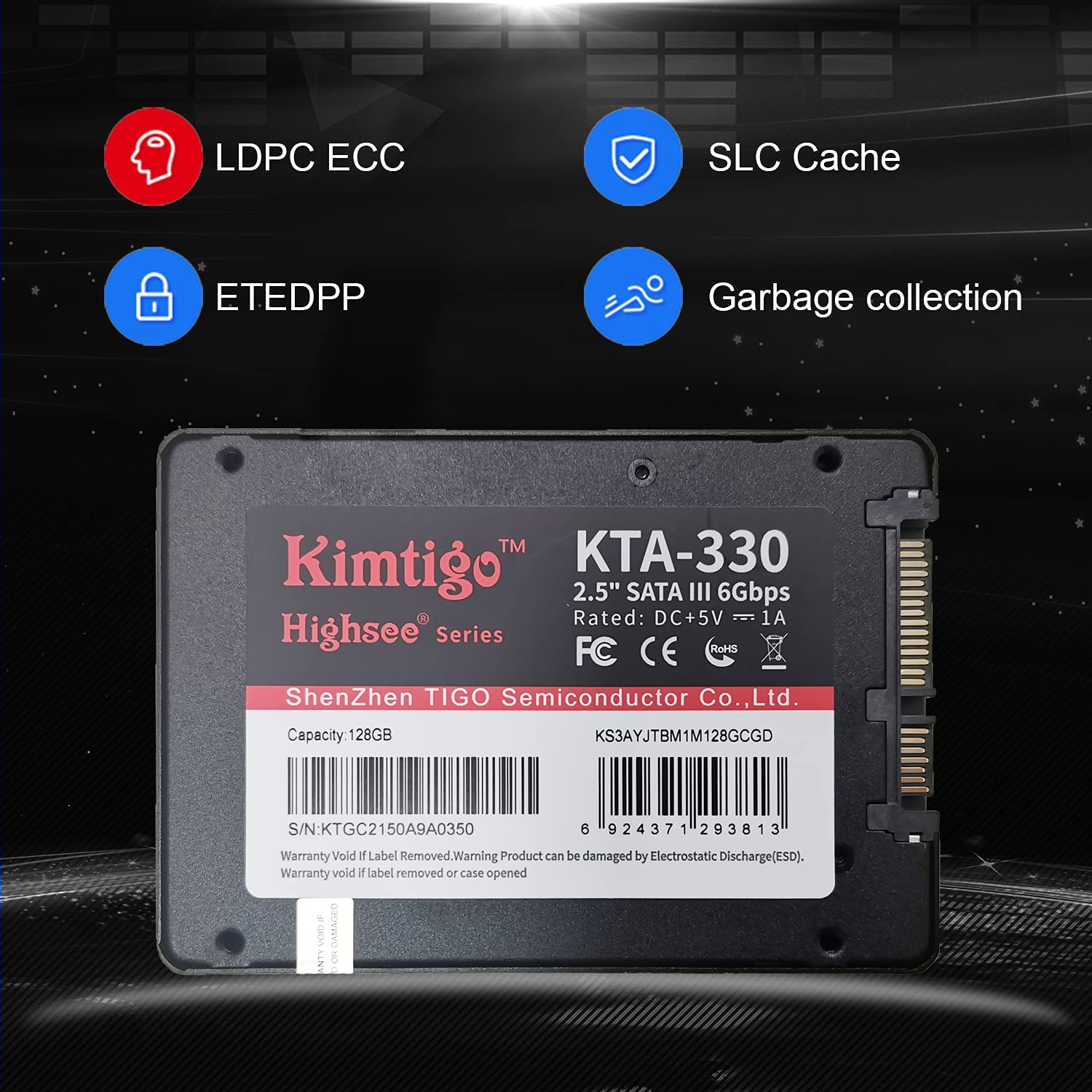 Kimtigo 2.5'' Internal Ssd 1Tb, 3D Nand Solid State Drive, Sata Iii 6Gb/S 2.5 Inch 7Mm (0.28   ), Read Up To 550Mb/S