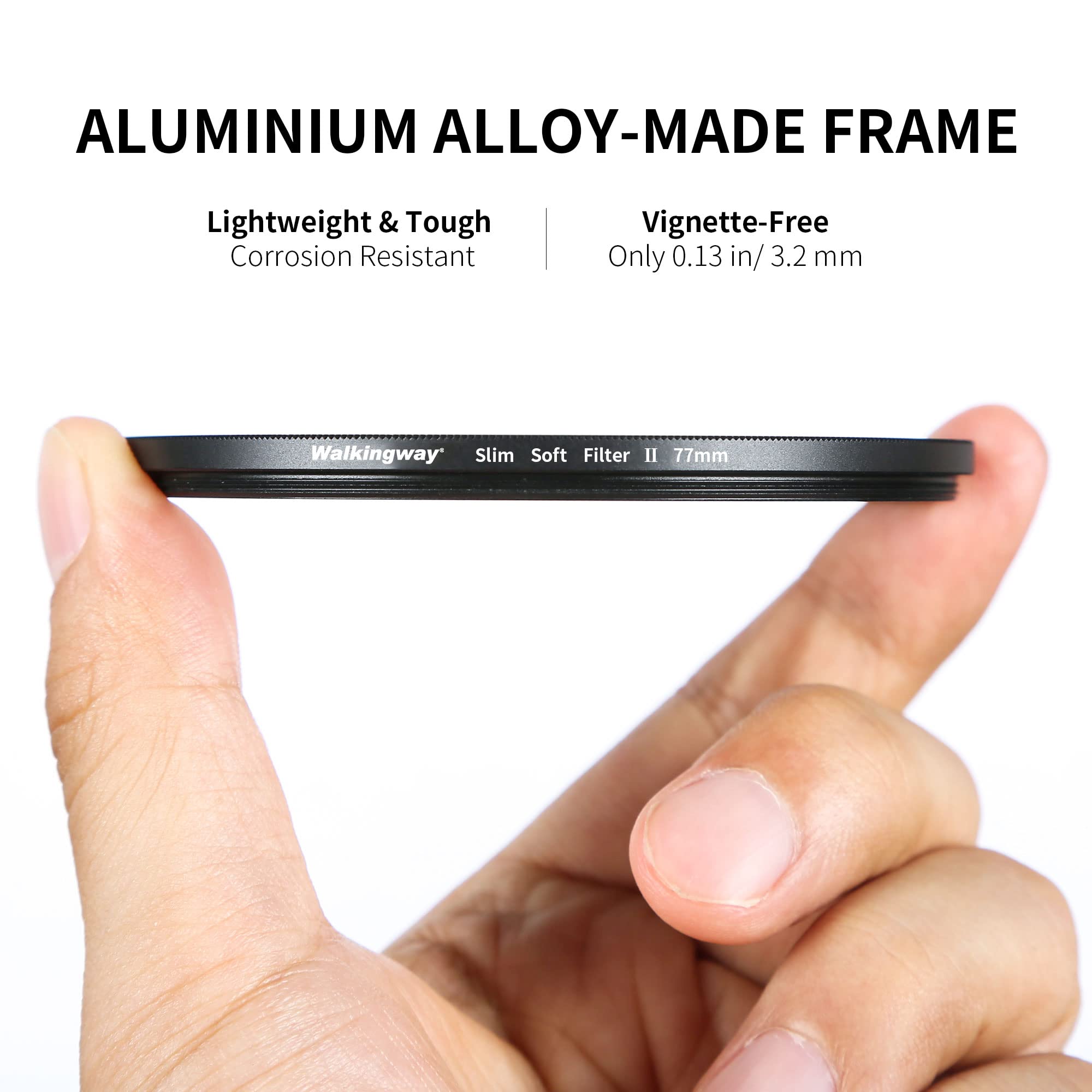 Walking Way 95Mm White Mist Diffusion Filter   Subtler Soft Focus Circular Lens Filter   Dreamy Fog Effect Softening Camera Diff