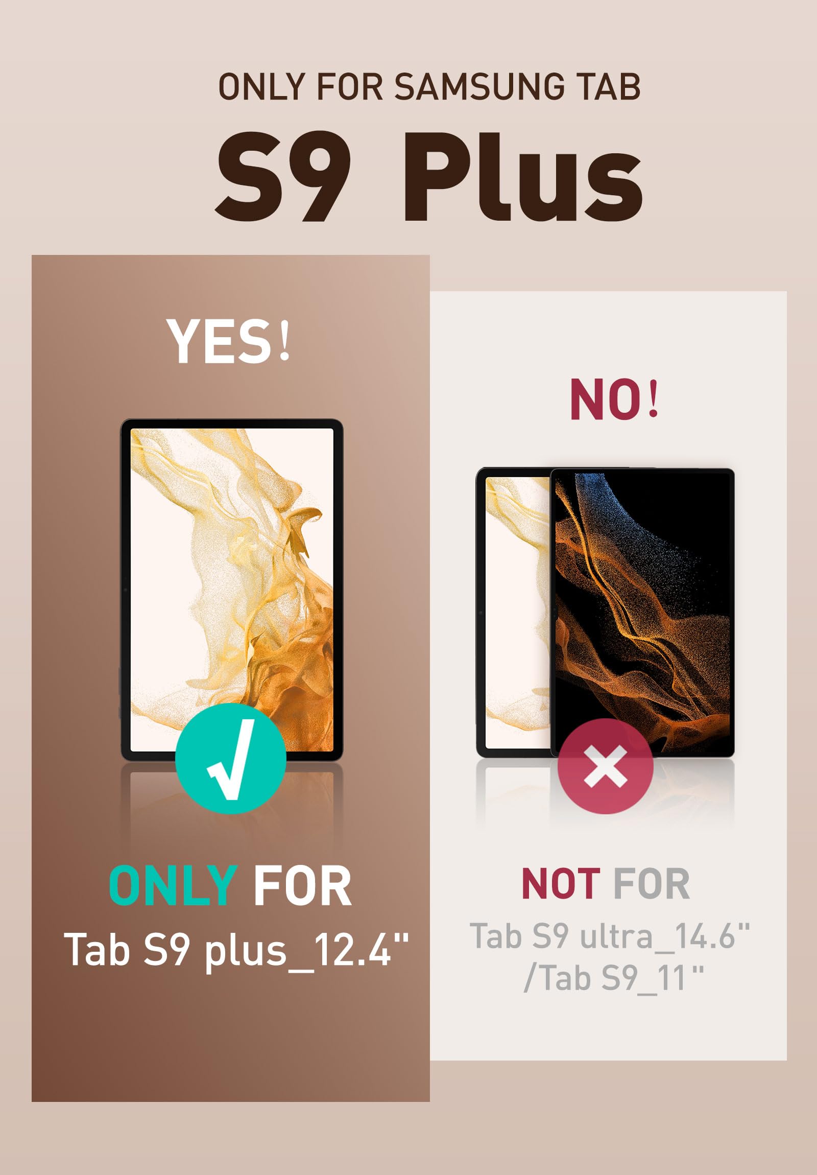 Supcase For Samsung Galaxy Tab S9 Plus 12.4 Inch (2023) Case With Stand, [Unicorn Beetle Pro] [Built-In Screen Protector & S Pen