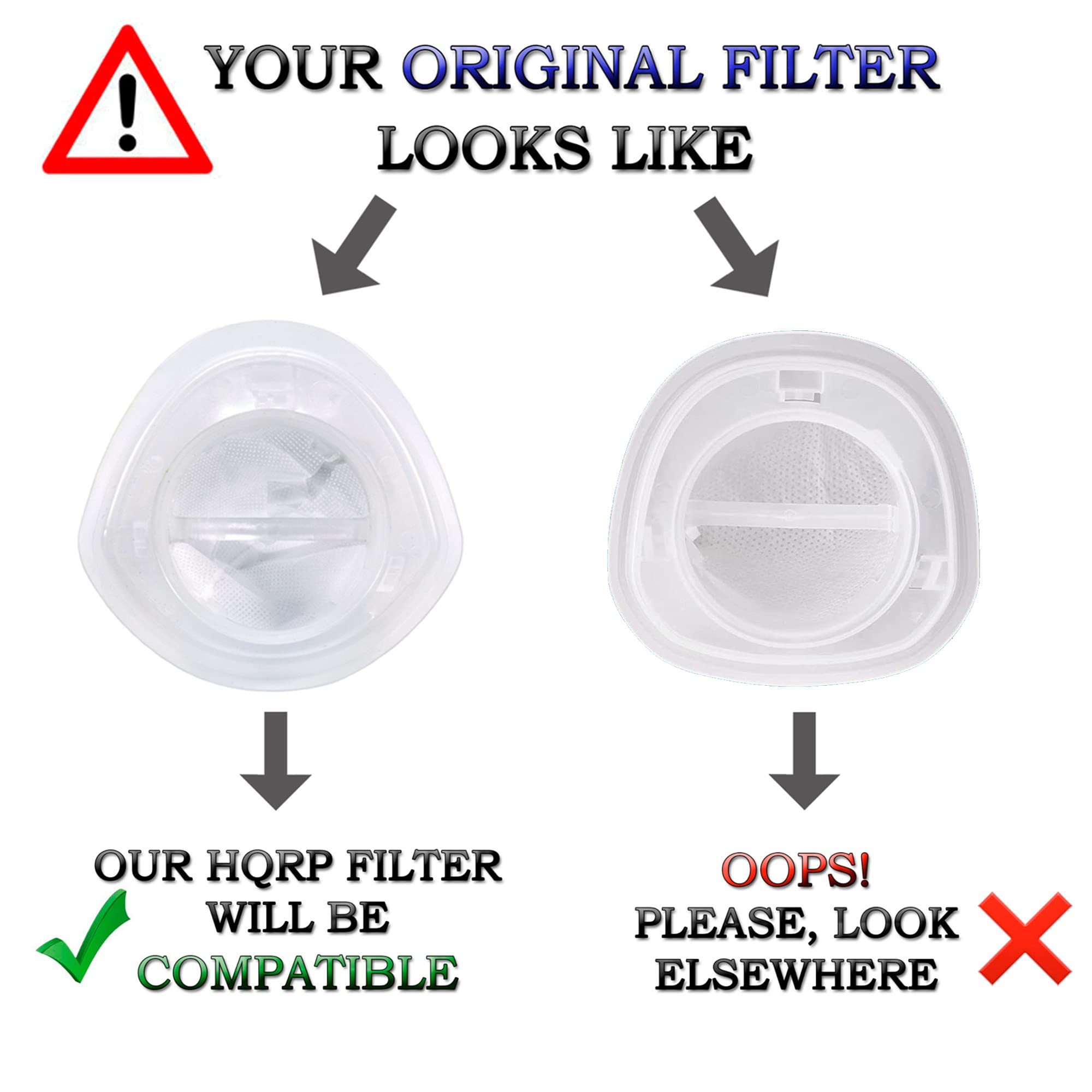 Hqrp 2 Pack Filter Compatible With Black+Decker Hnv115B, Hnv115J, Hnv215B, Hnv220B Series Hand Vac Vacuum Cleaners, Evf100 Repla
