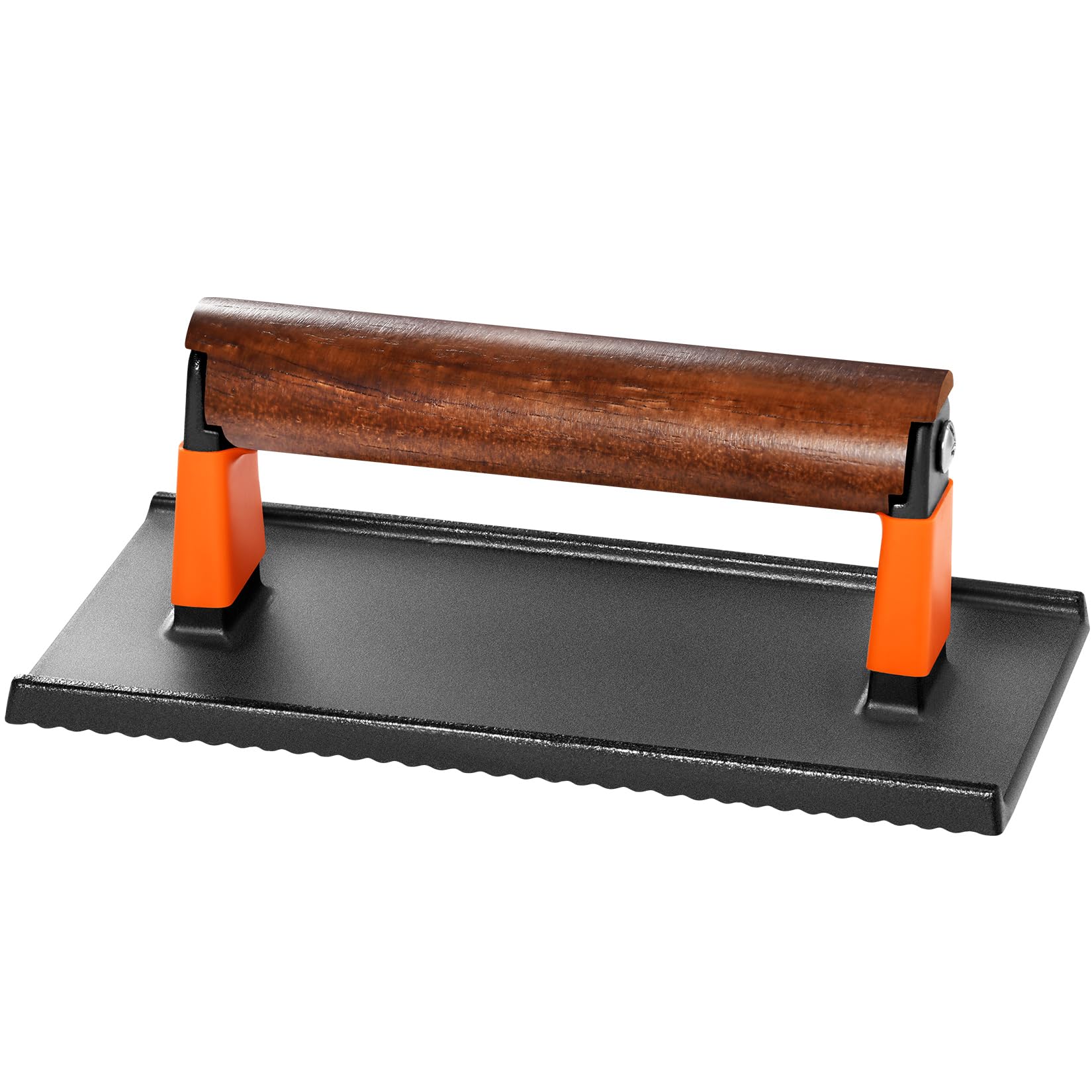 Ggc Bacon Press For Griddle, Cast Iron Smash Burger Press For Hamburger, Steak, Bacon, Sandwiches, 8''X 4'' Rectangle Meat Press