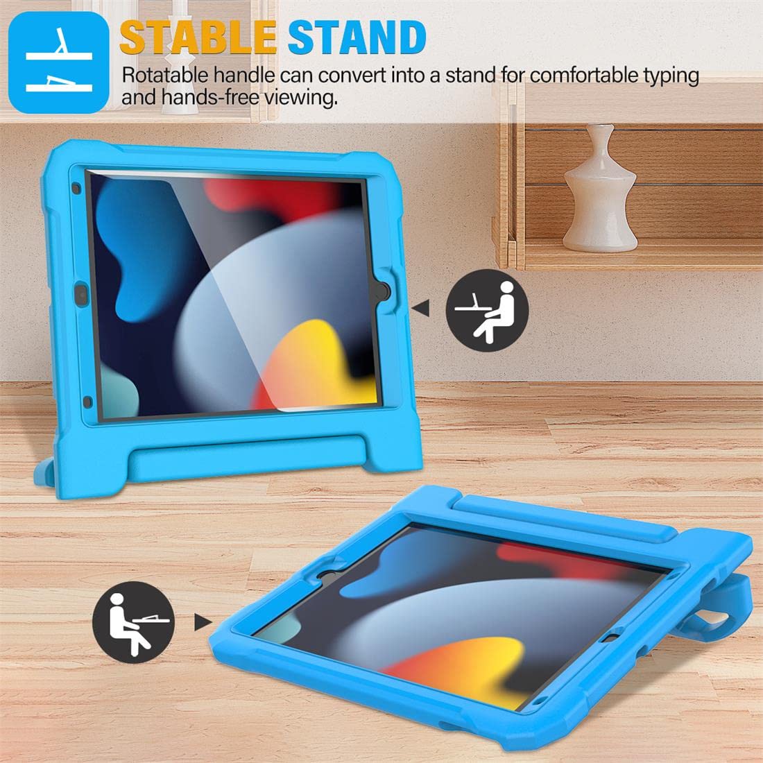 Suplik Kids Case For Ipad 9Th/8Th/7Th Generation(10.2 Inch, 2021/2020/2019), Ipad 10.2 Case With Screen Protector, Durable Shock