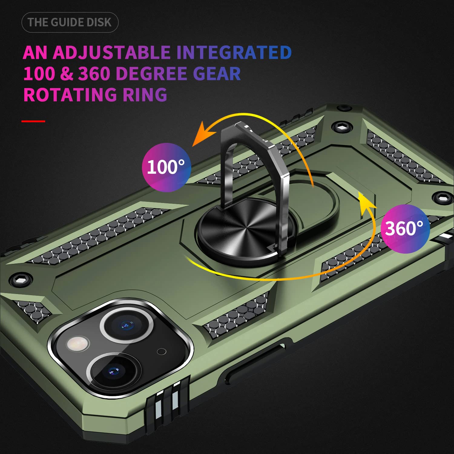 Addit Case For Iphone 14 Phone Case Iphone 14 Case, With Stand Ring, Support Magnet Car Mount, Military Grade, Heavy Duty, For I