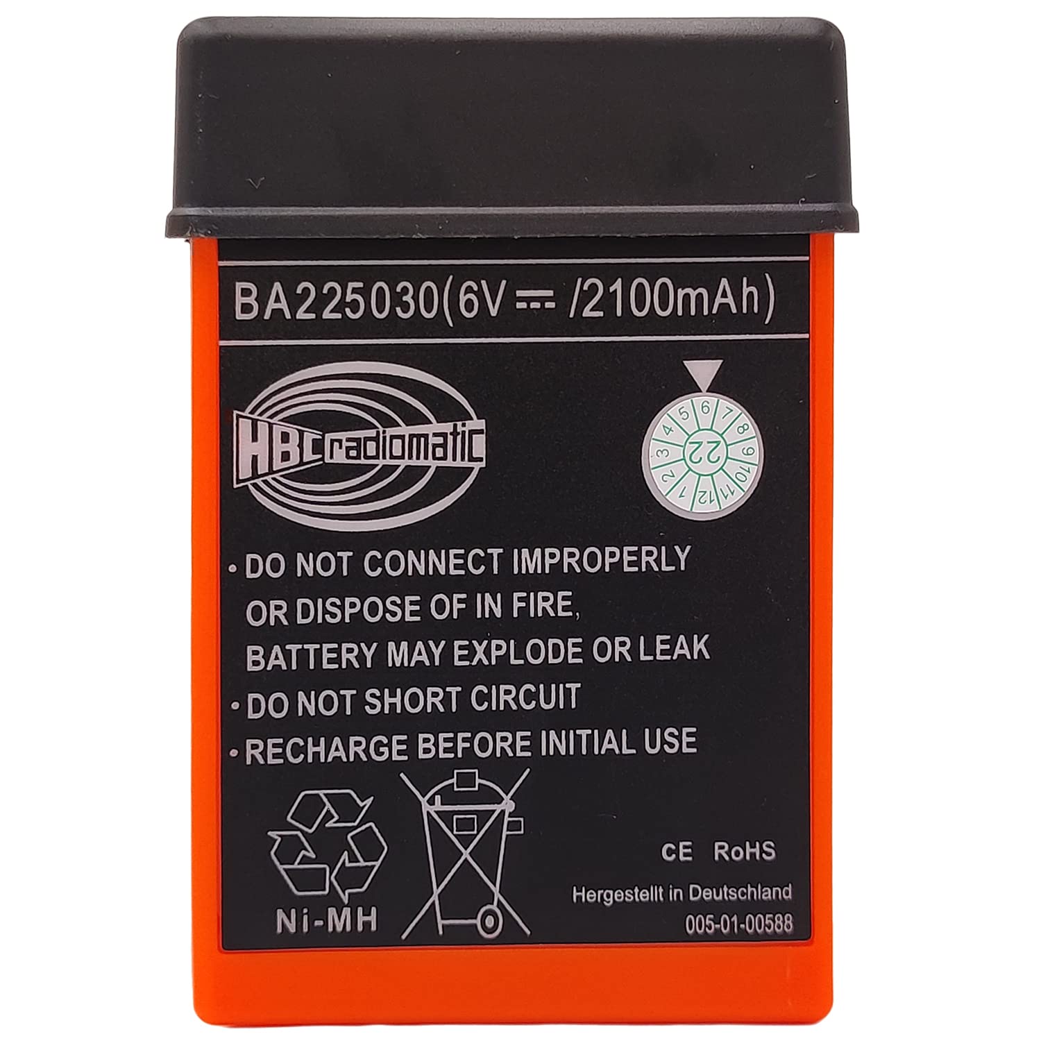 Dcynxc 6V 2100Mah Ba225030 Ni Mh Rechargeable Battery Hbc Radiomatic Battery Ba225030 For Hbc Crane Remote Control Pump Truck Ba