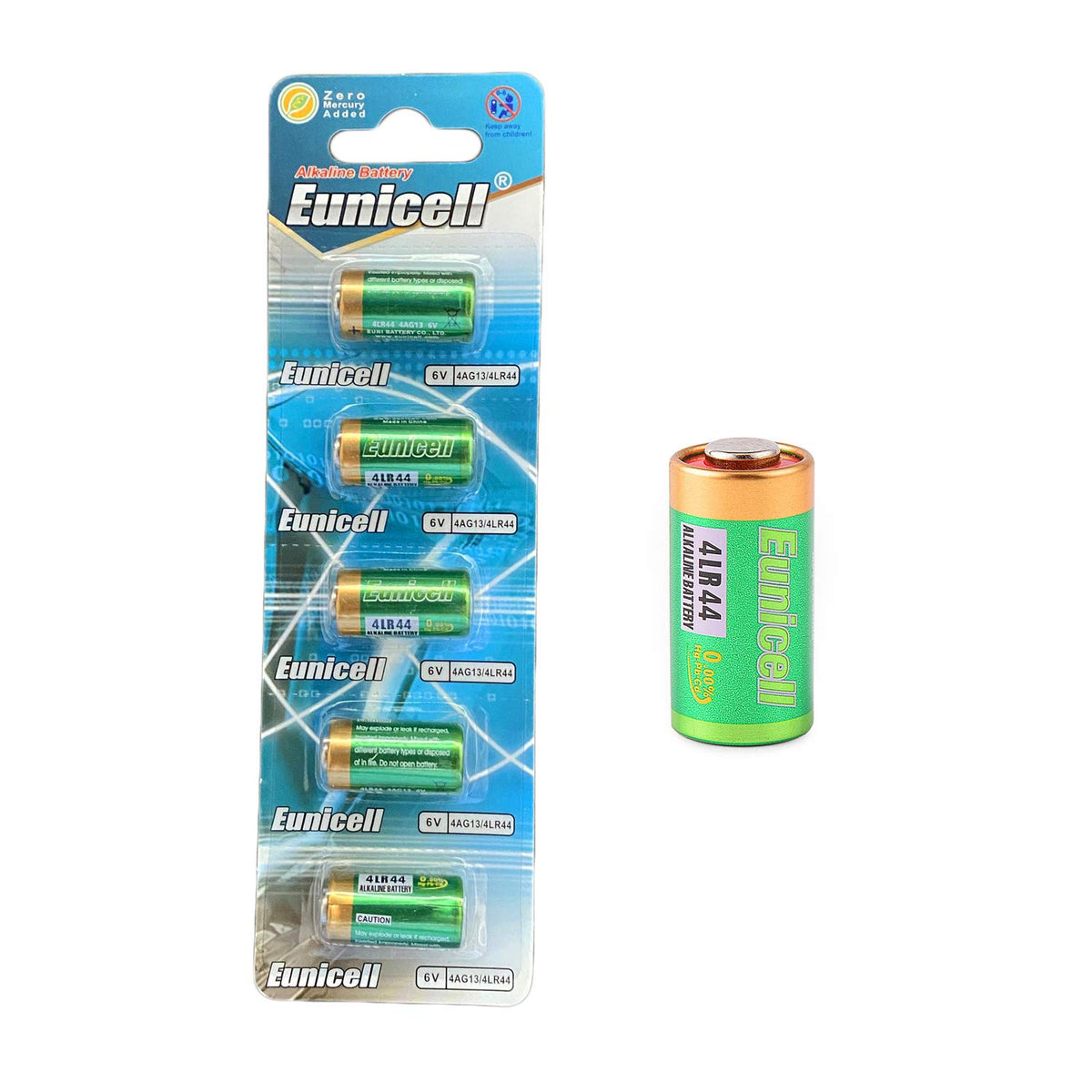 Eunicell 5 X 4Lr44 4A76 4G13 Sr1154 4Sr44 6V Alkaline Battery Batteries New