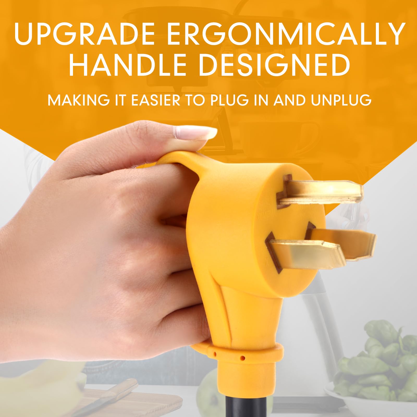 Kanayu 1.8 Ft 30 Amp To 20 Amp 110V Dryer Distribution Adapter Compatible With Nema 10 30P To Nema 4X 5 20R/ 5 15R, 3 Prong Drye