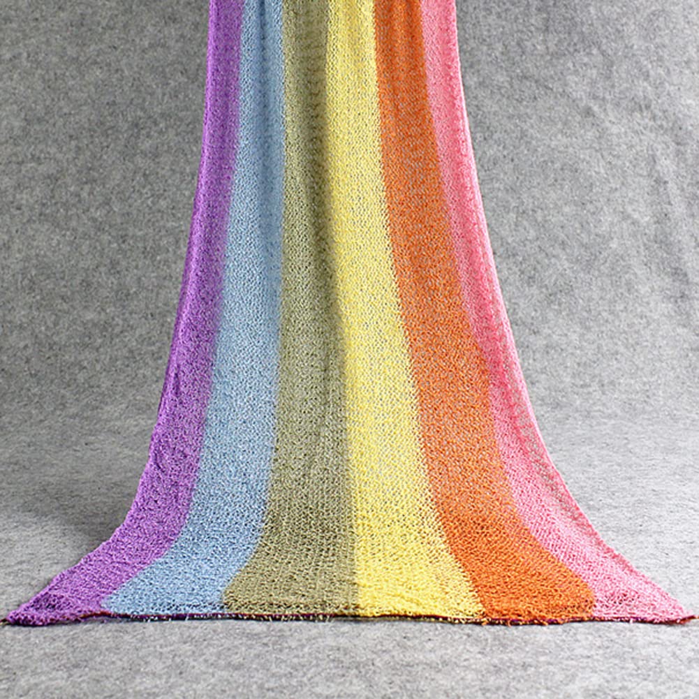 Zeroest Newborn Photo Shoot Props Baby Photography Blanket Infant Photos Outfits Flexible Rainbow Wrap (Rainbowpink)