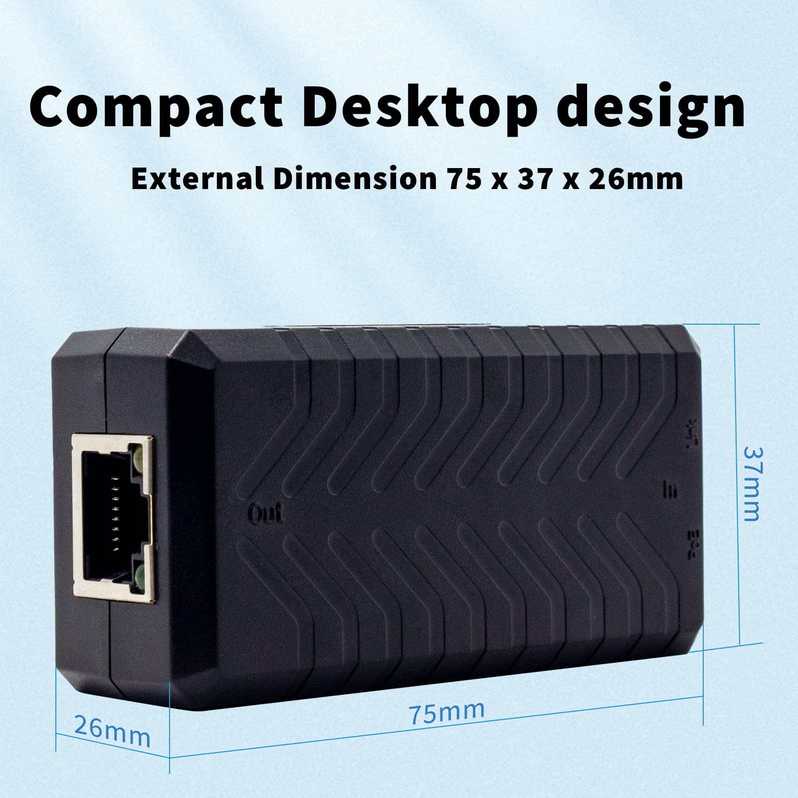 Poe Extender Ethernet Repeater 1 Port 10/100Mbps, Ieee802.3Af For Security Systems Ip Camera Poe Splitter, Ip Phone Network Poe