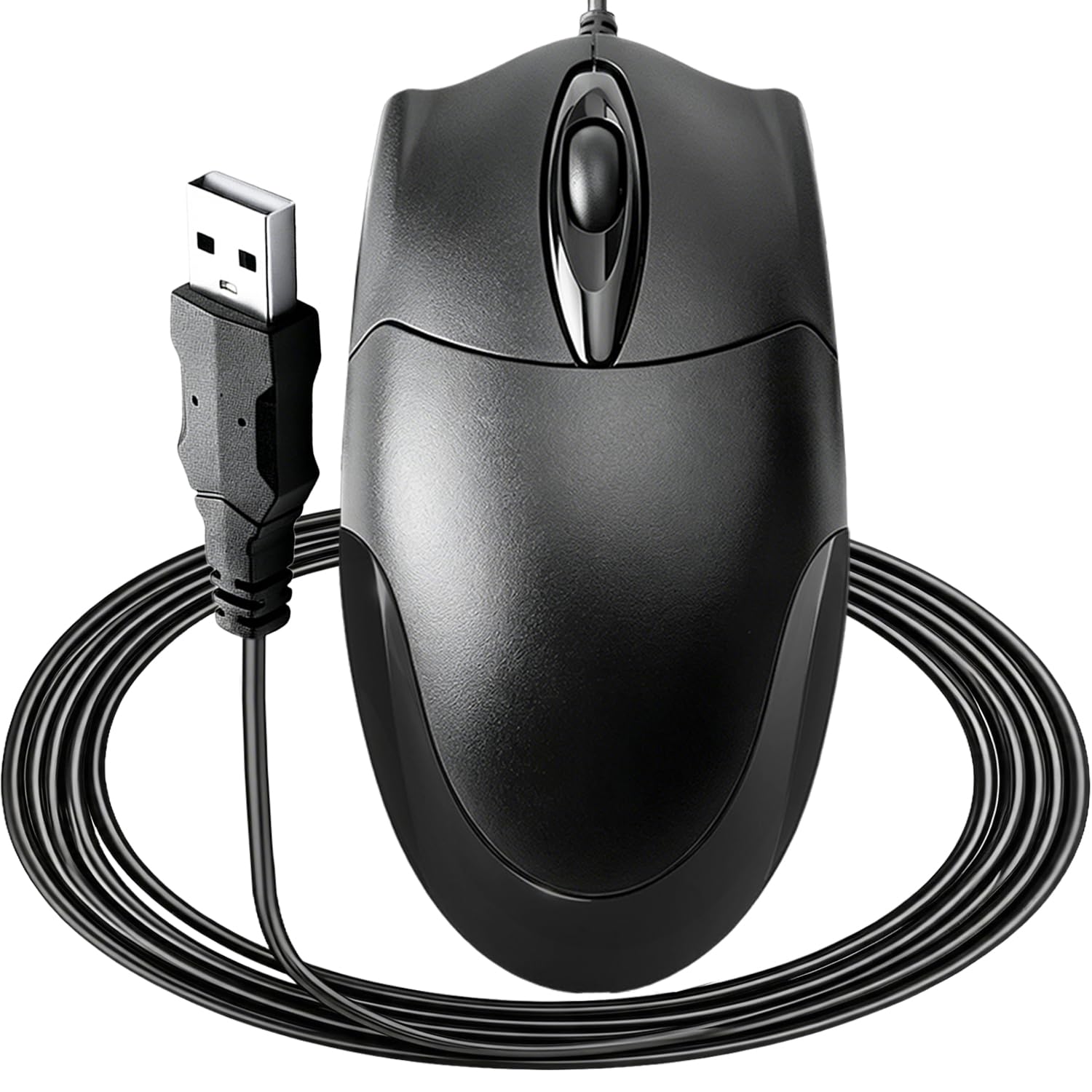 TvvTvvT Wired USB Mouse, 1200 DPI Ergonomic 3Button, 5FT Cable