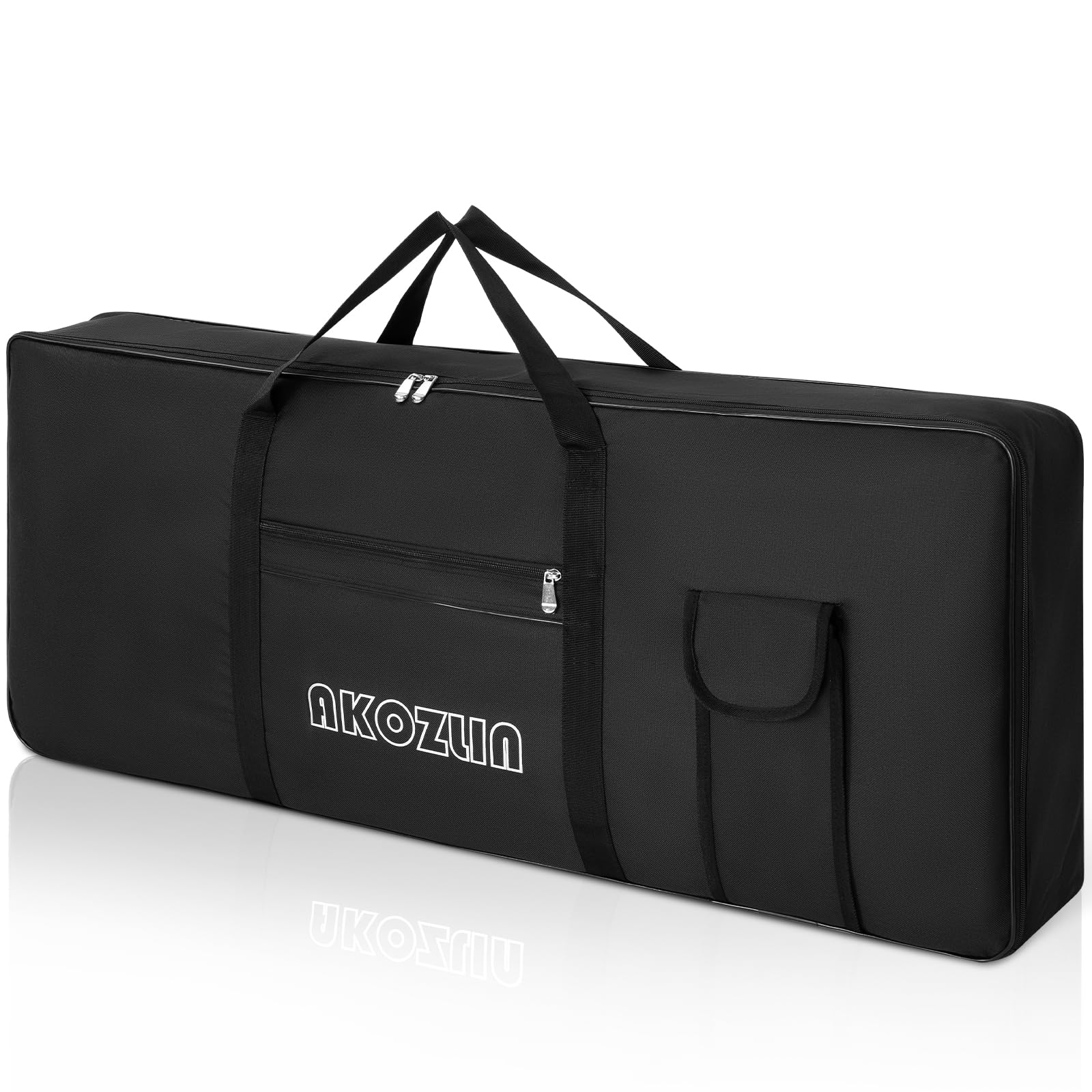 Akozlin 61 Keys Portable Padded Keyboard Case,Dimension 40''X6''X16'', Electric Piano Keyboard Gig Bag (Black)